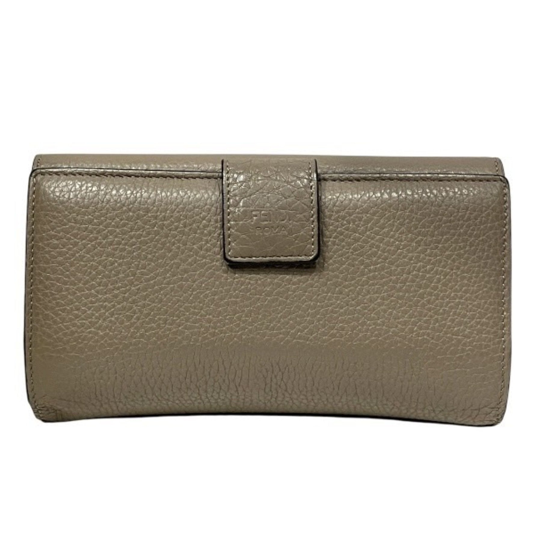FENDI Peekaboo Greige Long Wallet Accessories