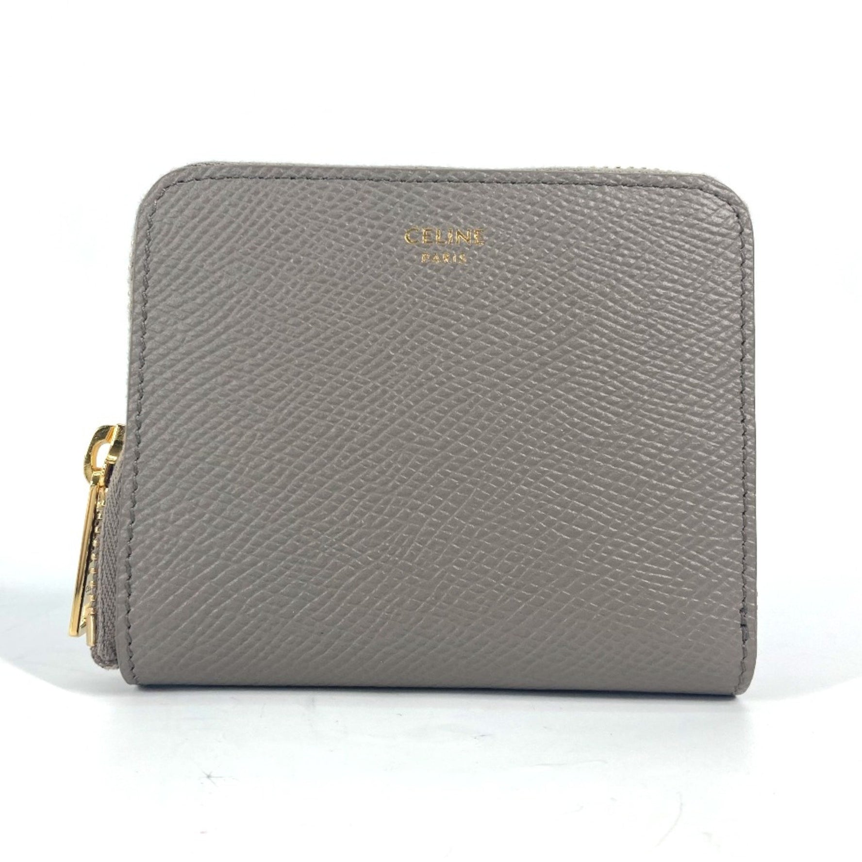 CELINE Compact wallet Zip Around Folded wallet Pebble