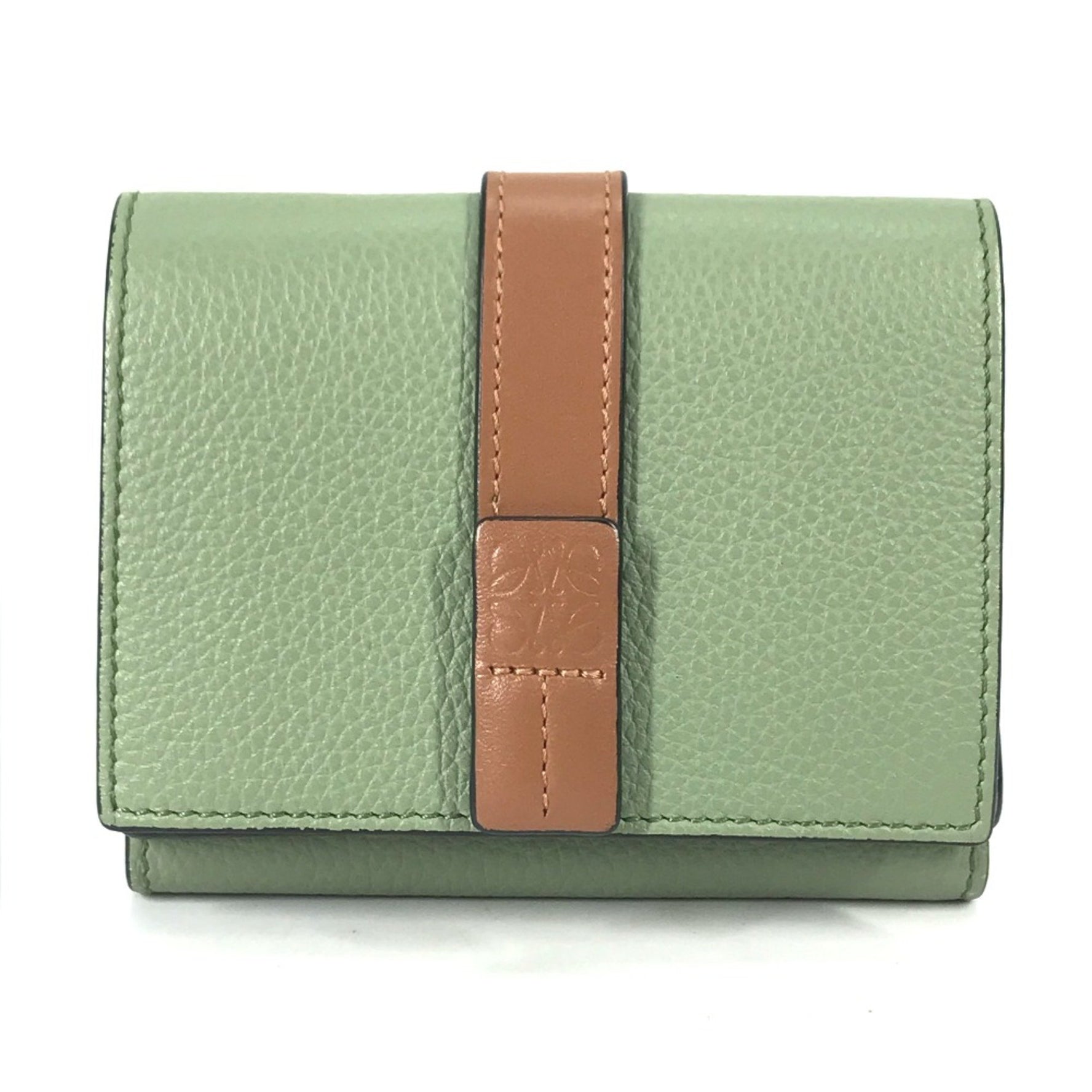 Loewe anagram Compact wallet Trifold wallet Brown