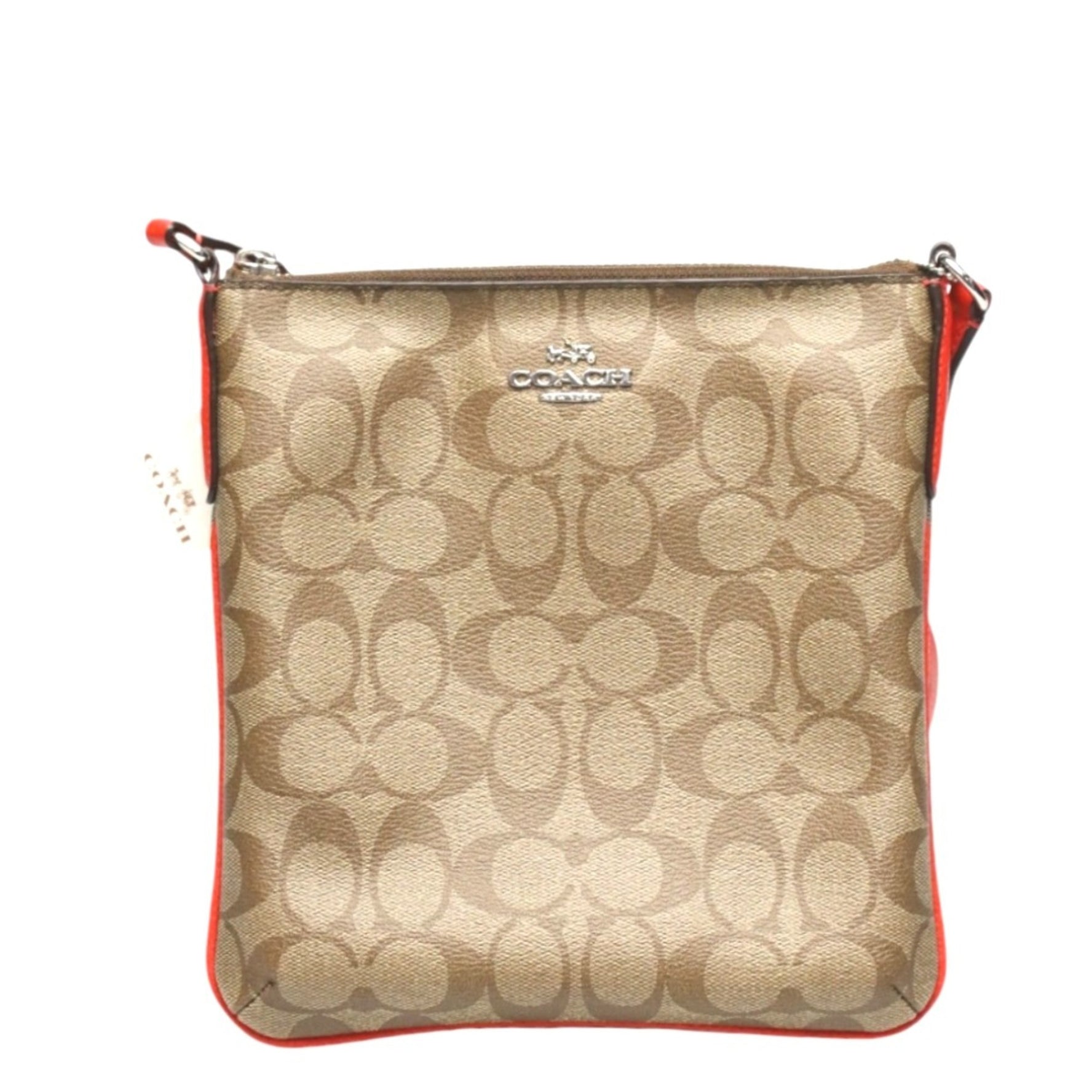 Coach Shoulder Bag CC Canvas Signature Leather
