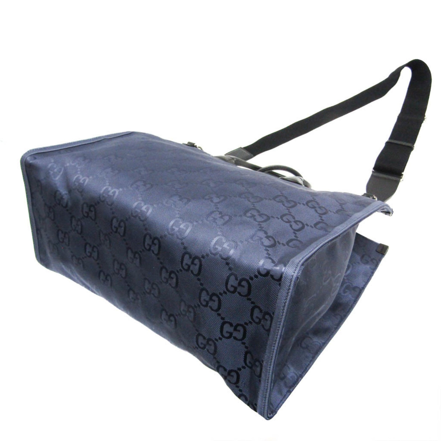 Gucci OFF THE GRID Nylon,Leather Handbag,Shoulder Bag Black,Navy