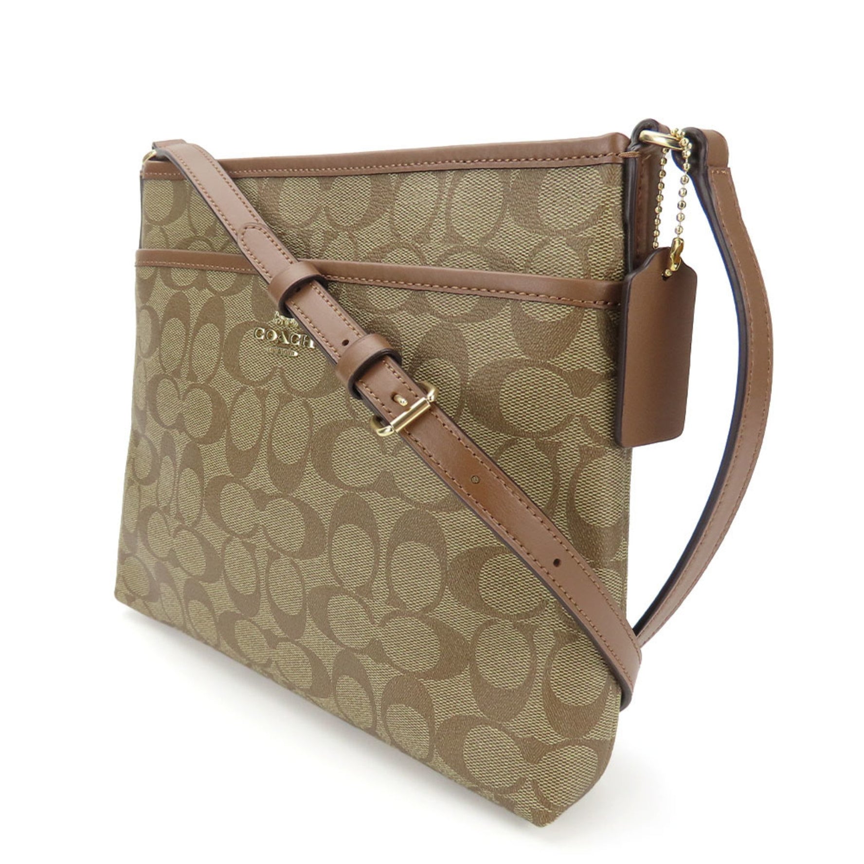 Coach Shoulder Bag Signature Leather
