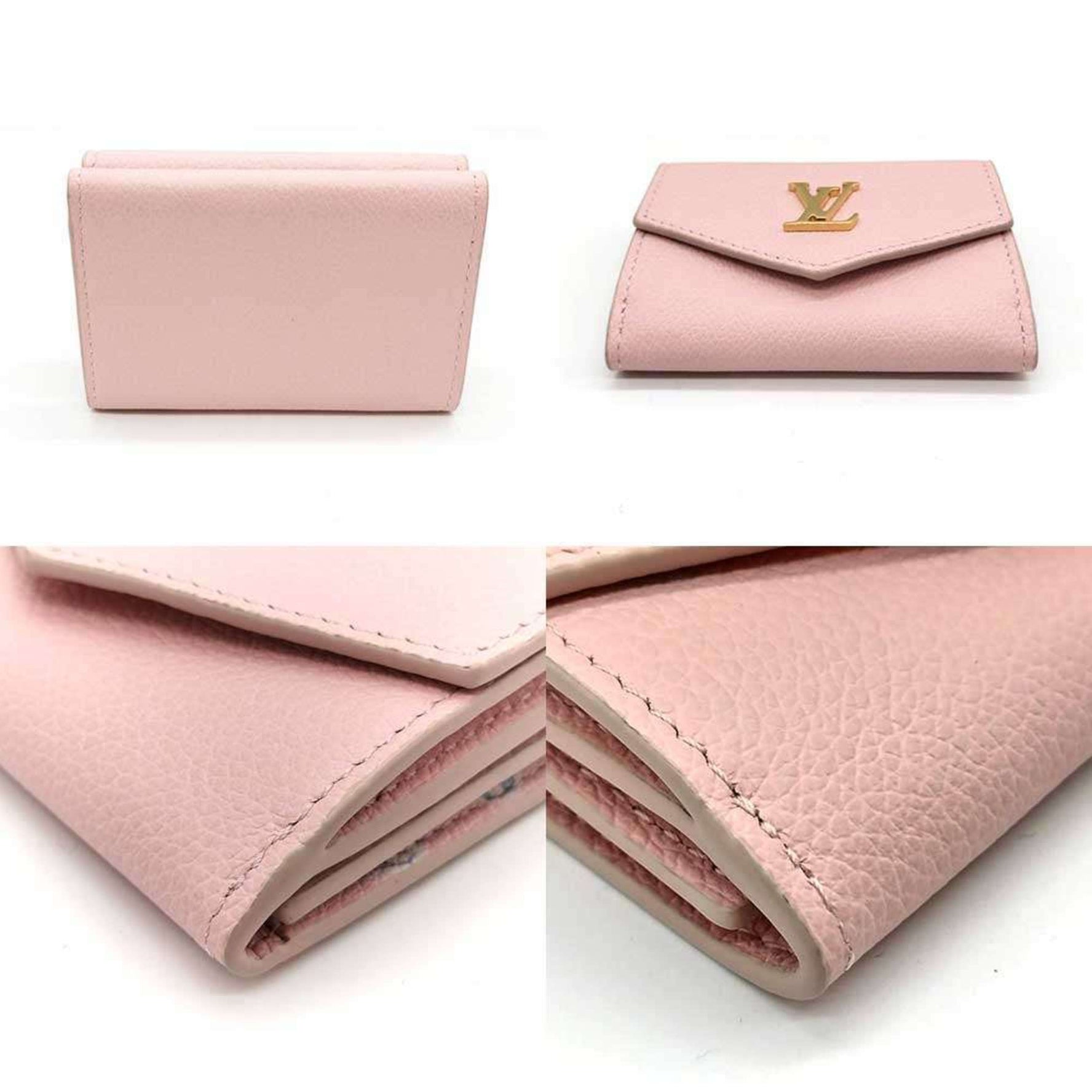 Louis Vuitton Portefeuille Lock Mini Tri-fold Wallet W Calf Leather LOUISVUITTON