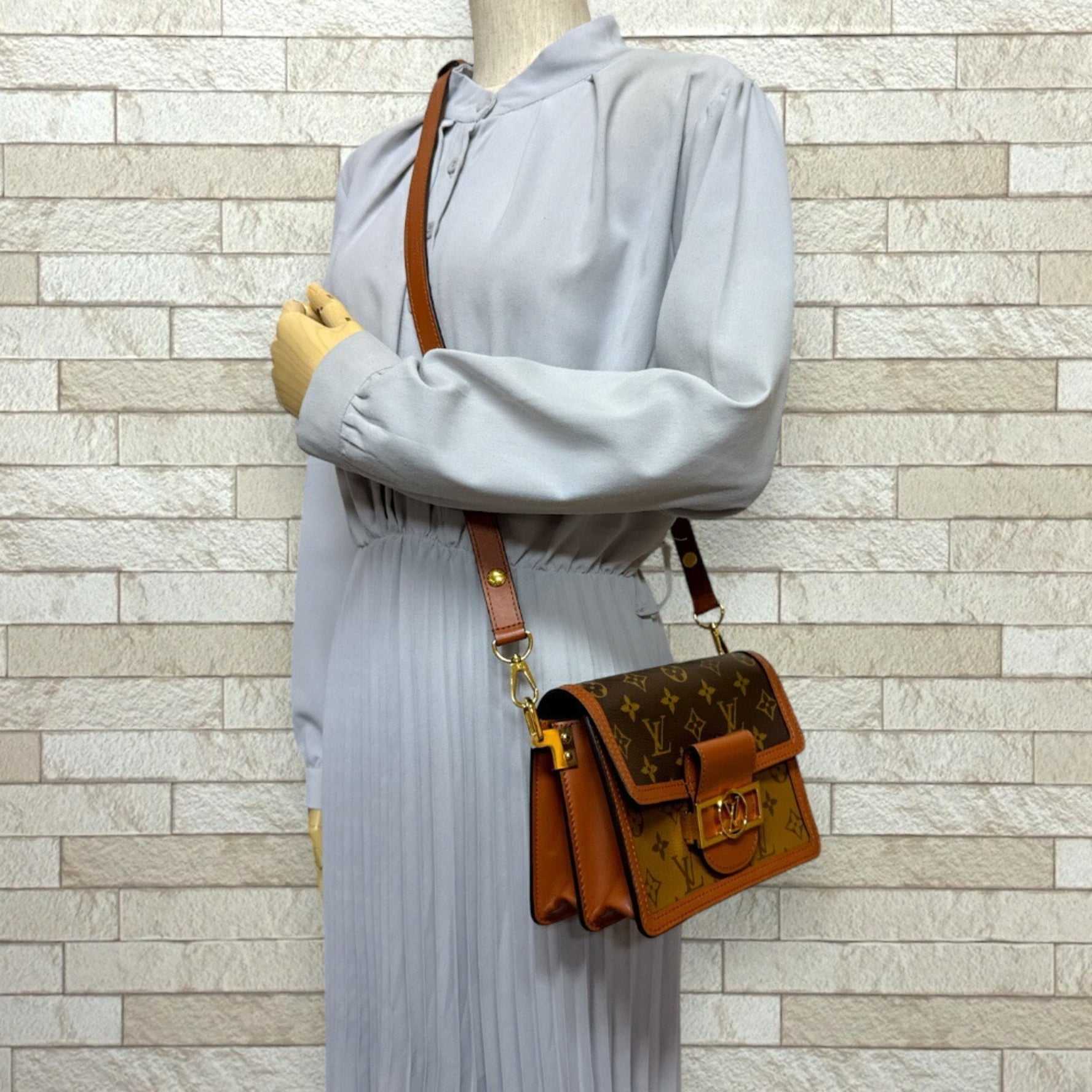 Louis Vuitton Dauphine MINI Monogram Shoulder Bag Canvas
