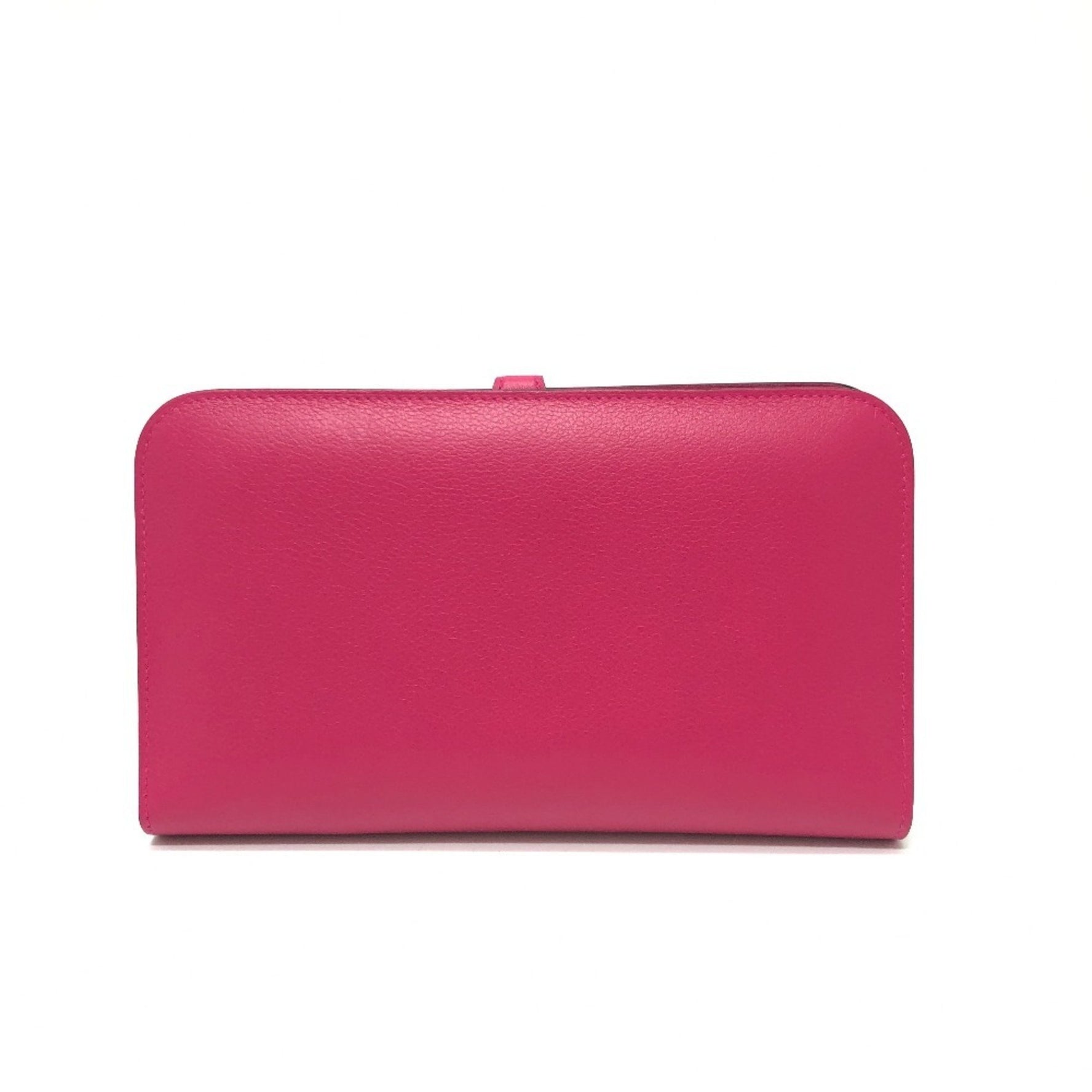 HERMES Dogon GM Bifold Wallet, Leather, Rose Mexico