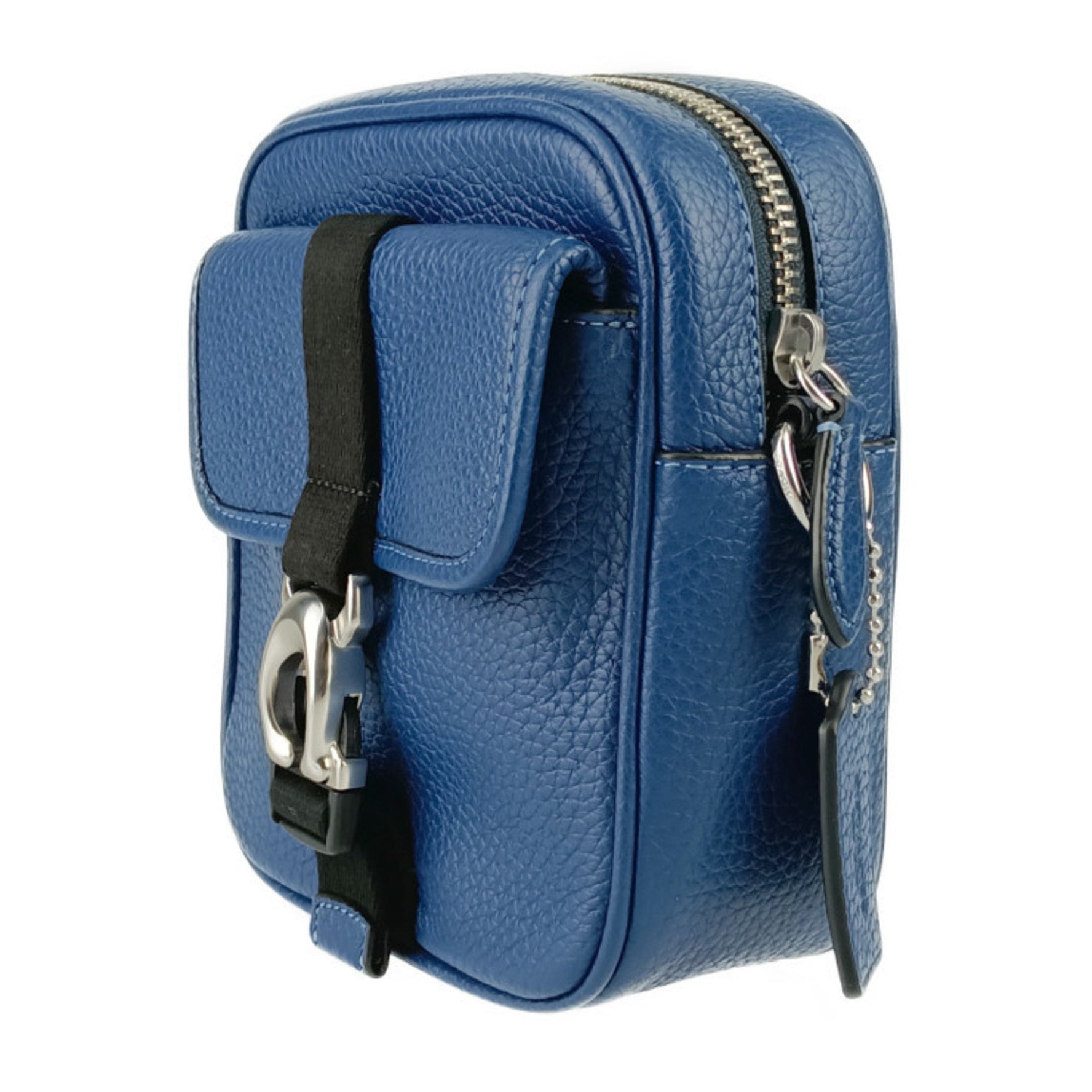 COACH Shoulder Bag BECK CROSSBODY Blue Black Leather Men's Pochette