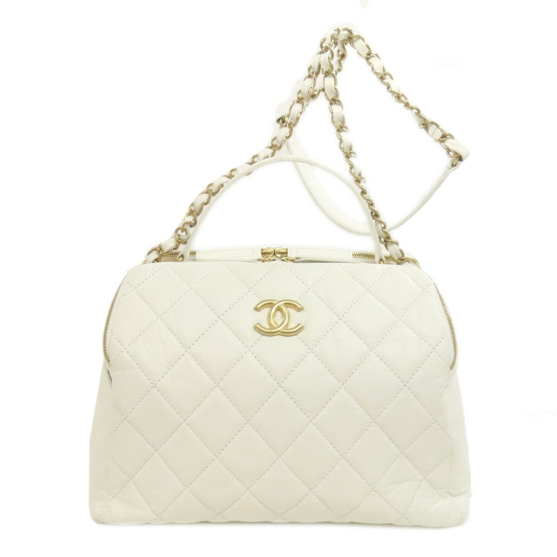 CHANEL Matelasse Shoulder Bag Calf Leather