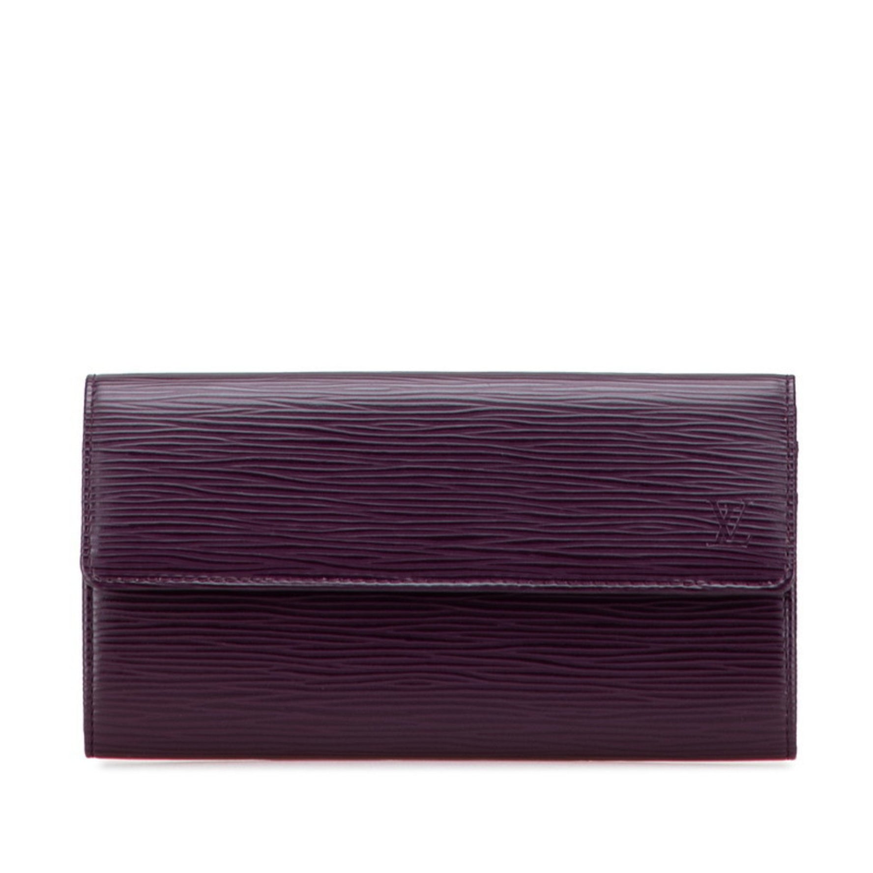 Louis Vuitton Epi Portefeuille Sarah Long Wallet Cassis Purple Leather LOUIS VUITTON