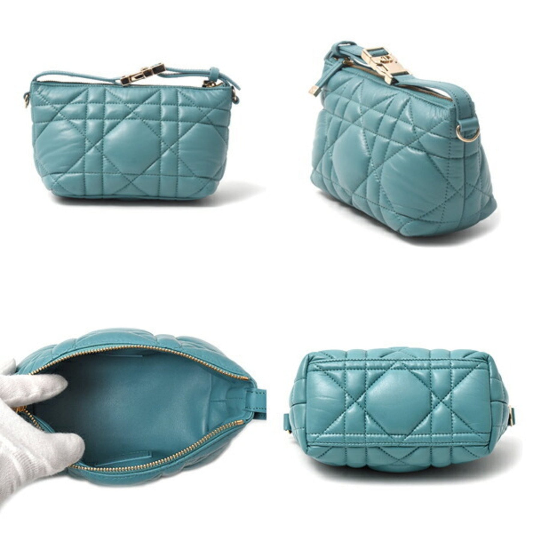 Christian Dior Nomad Pouch Mini Handbag in Lamb Leather