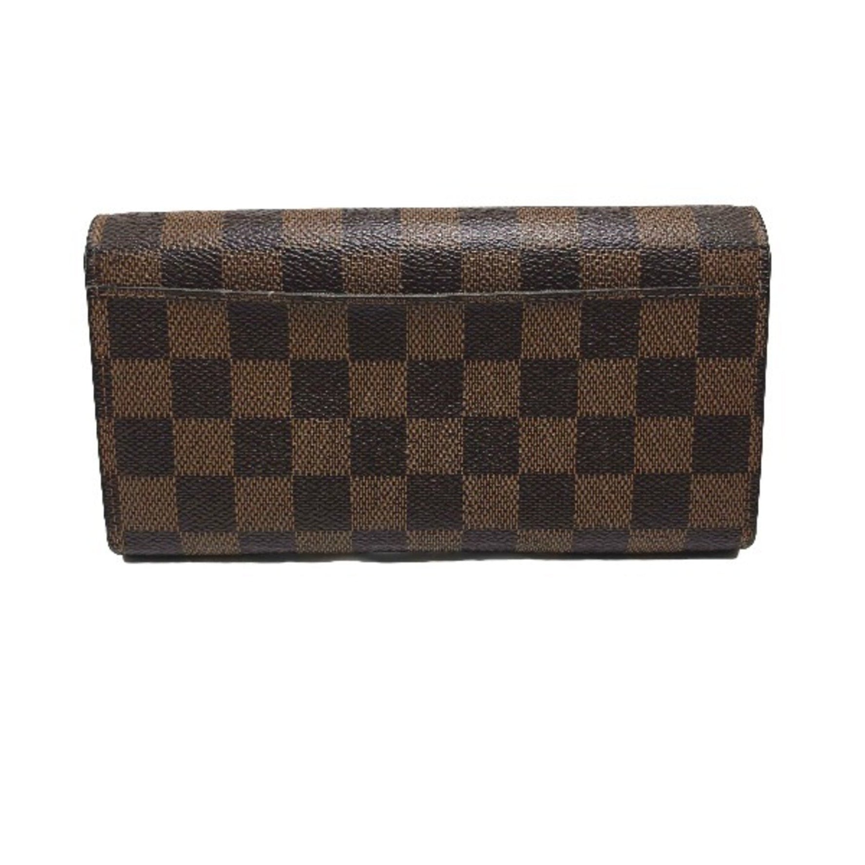 Louis Vuitton Round Zipper Damier Portefeuille Sara Long Wallet LV