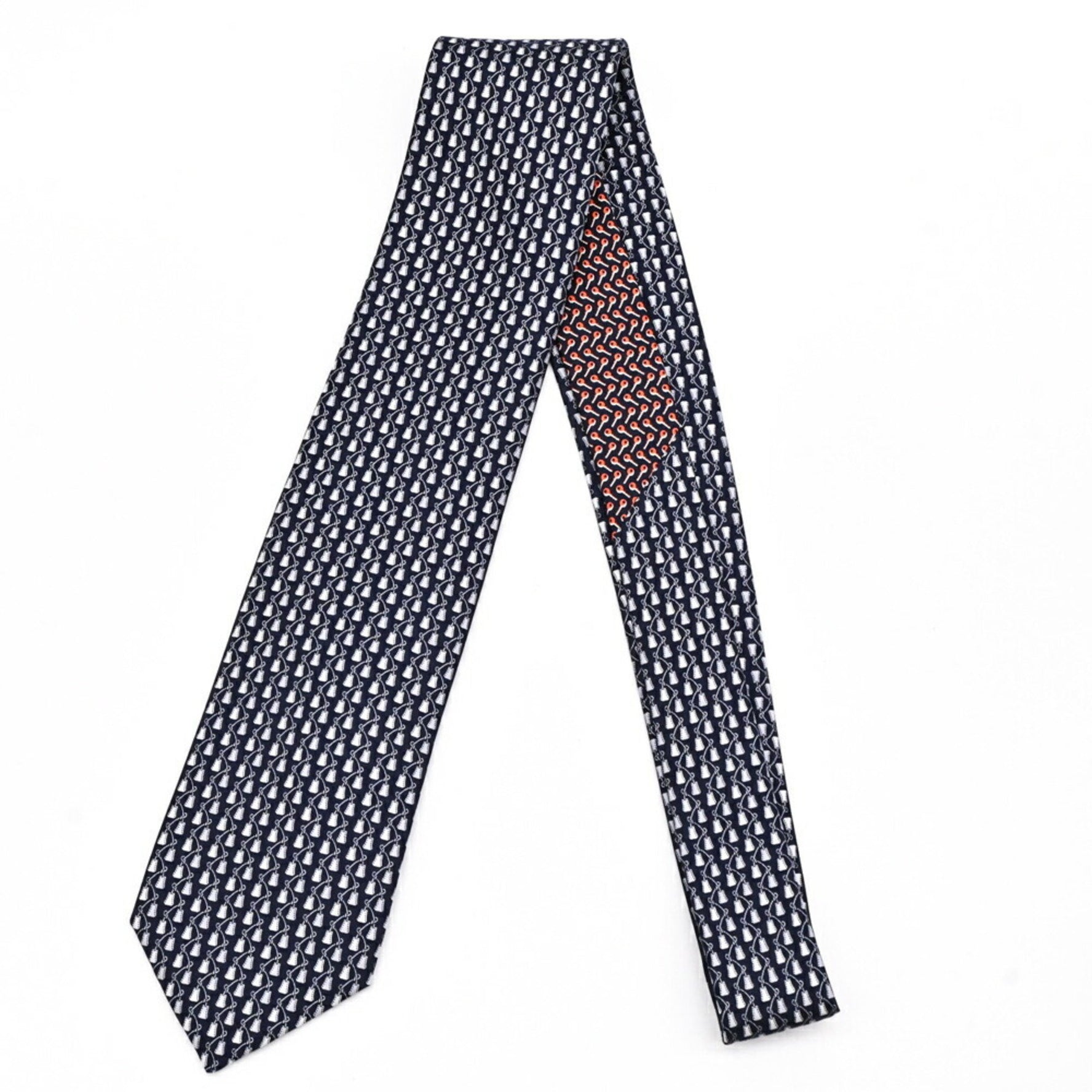 HERMES tie, crochet pattern, 100% silk