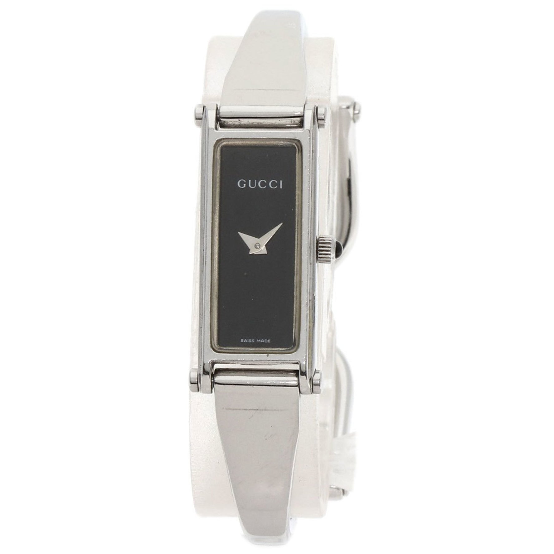 Gucci Square Face Watch Stainless Steel SS Ladies