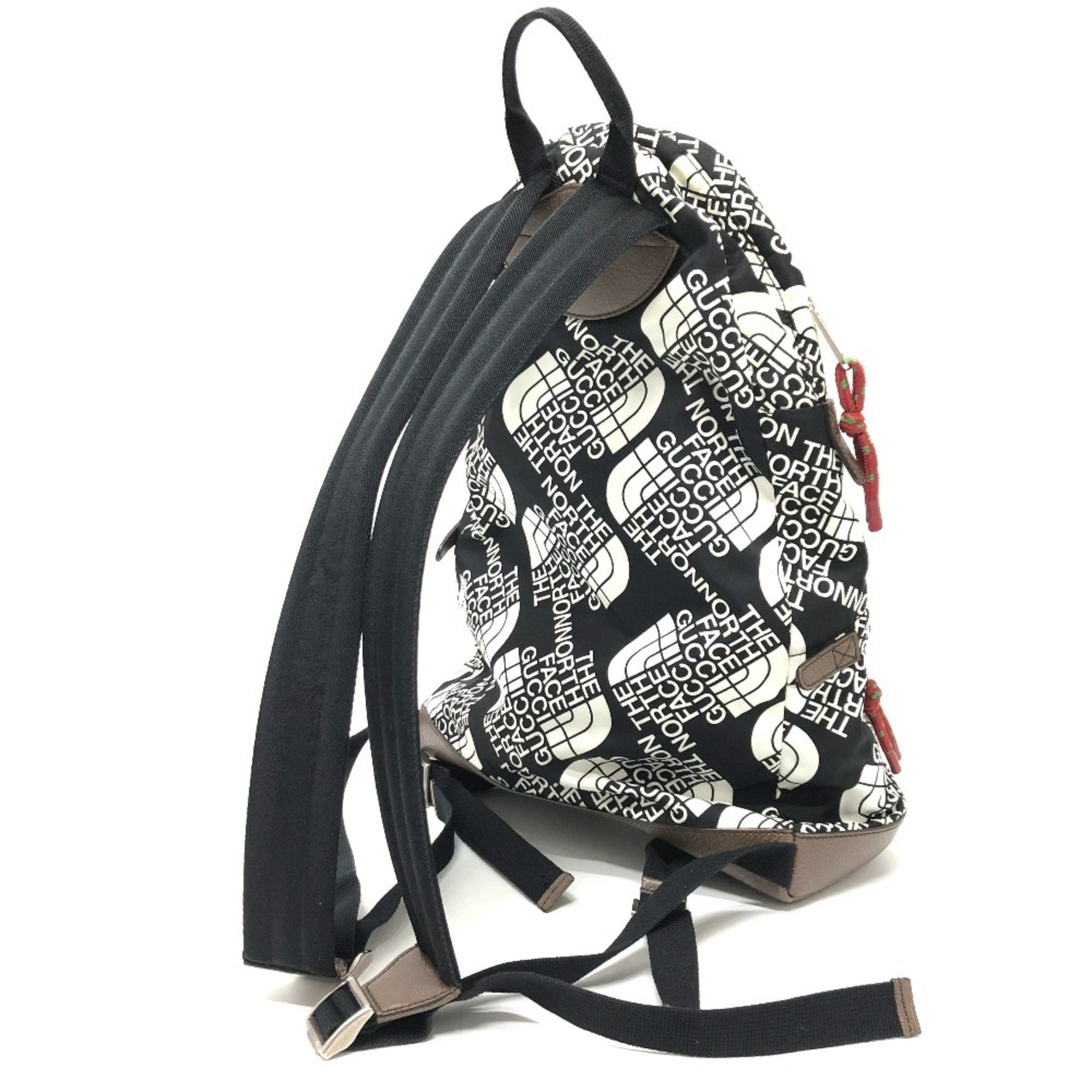 GUCCI x THE NORTH FACE Collaboration Backpack in Nylon/Leather, Black and White
