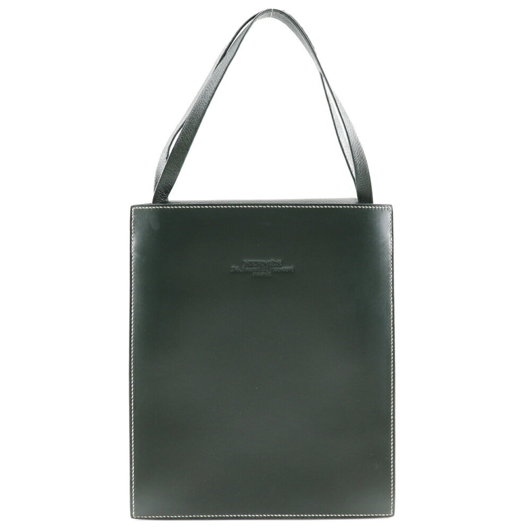 Hermes Lucy PM Handbag Box Calf 1998 Dark Green B Flap