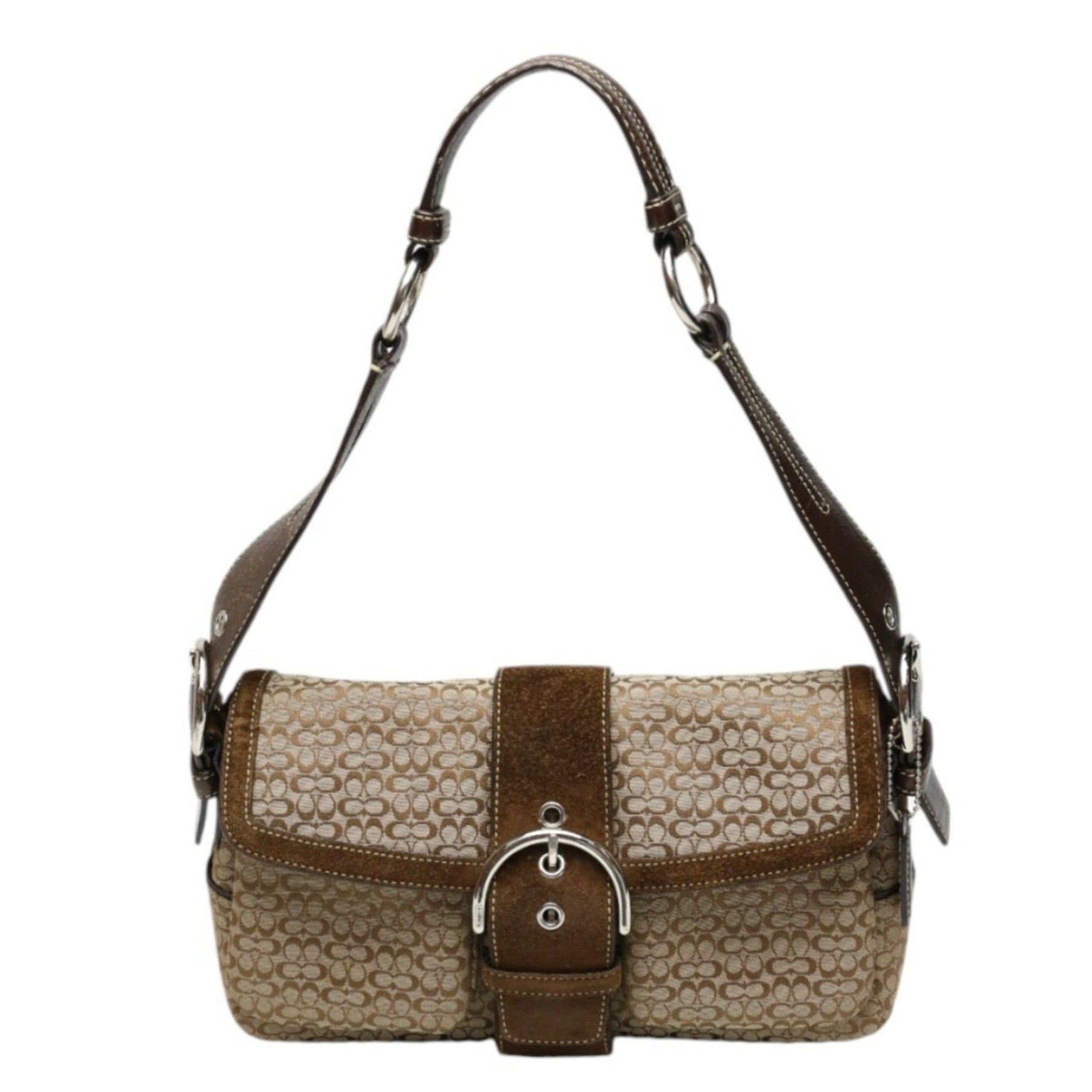 COACH shoulder bag handbag signature canvas 1463