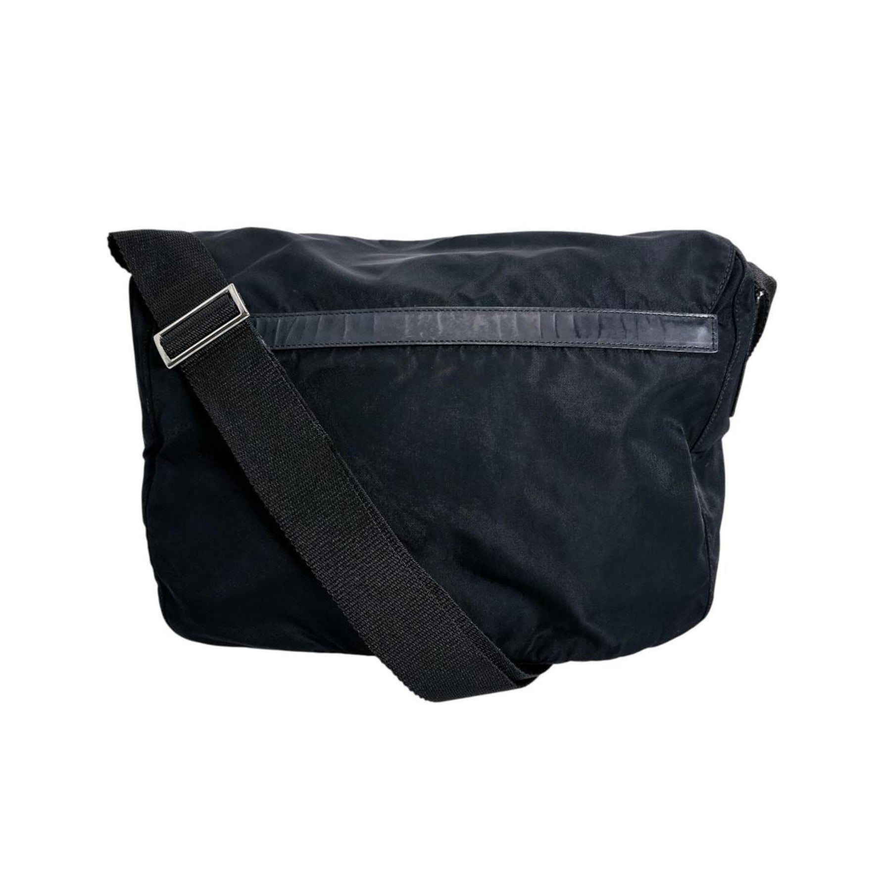 Prada shoulder bag, crossbody triangle logo, nylon
