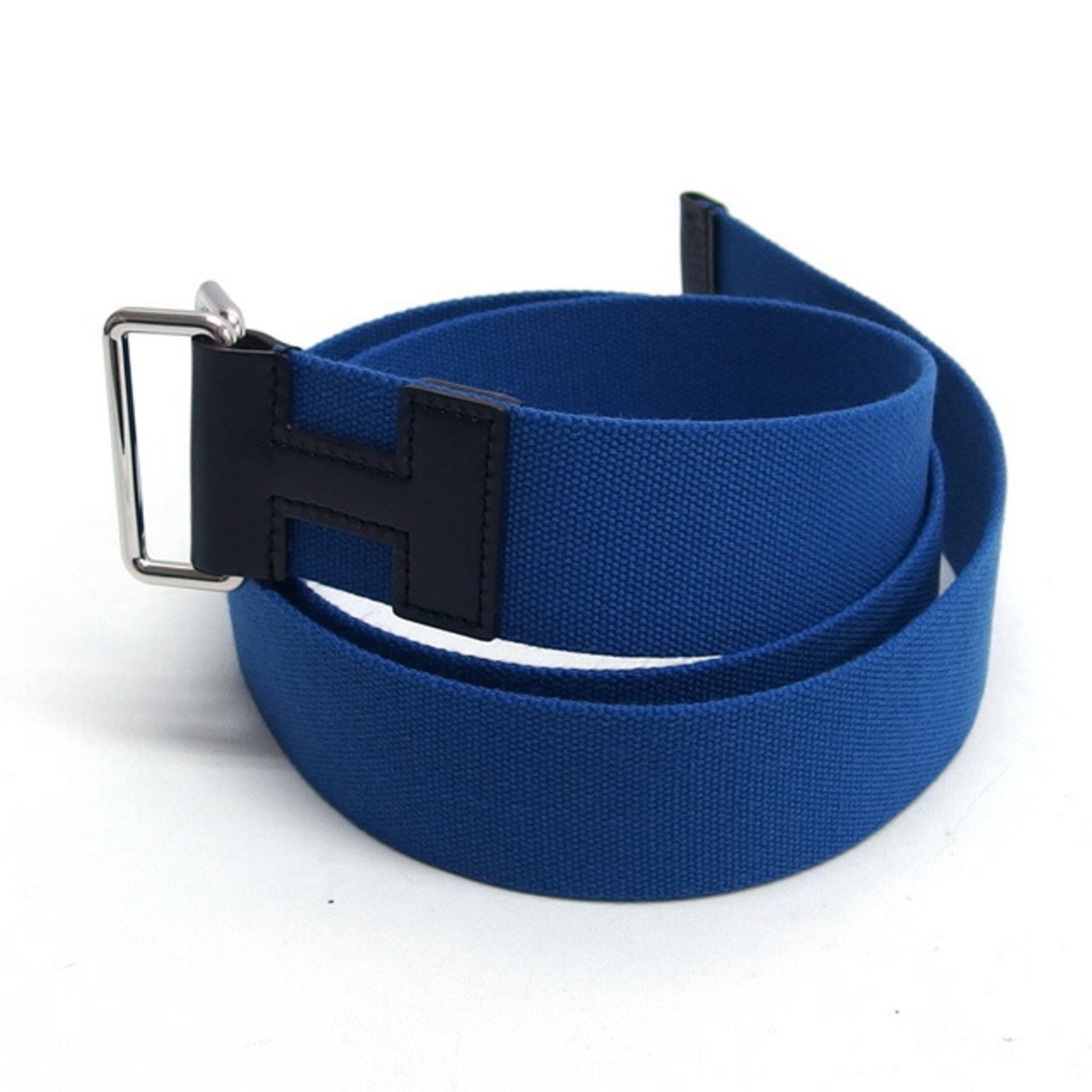 Hermes Belt Nomade Textile Blue x Black Size M
