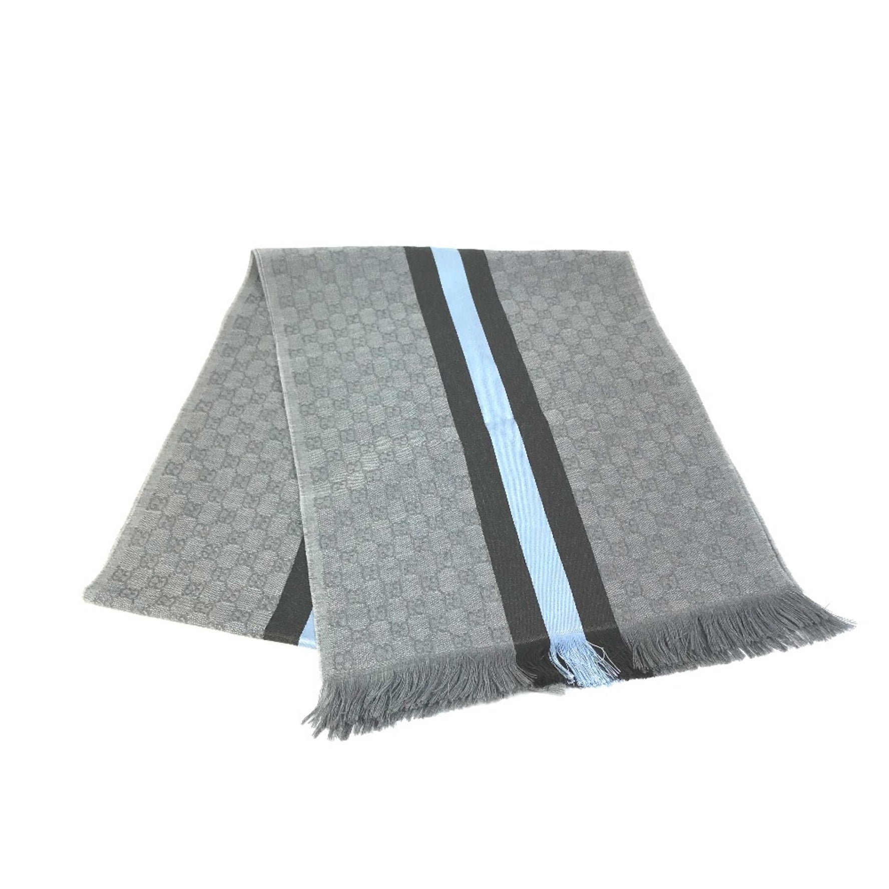 Gucci fringe Scarf x blue x black