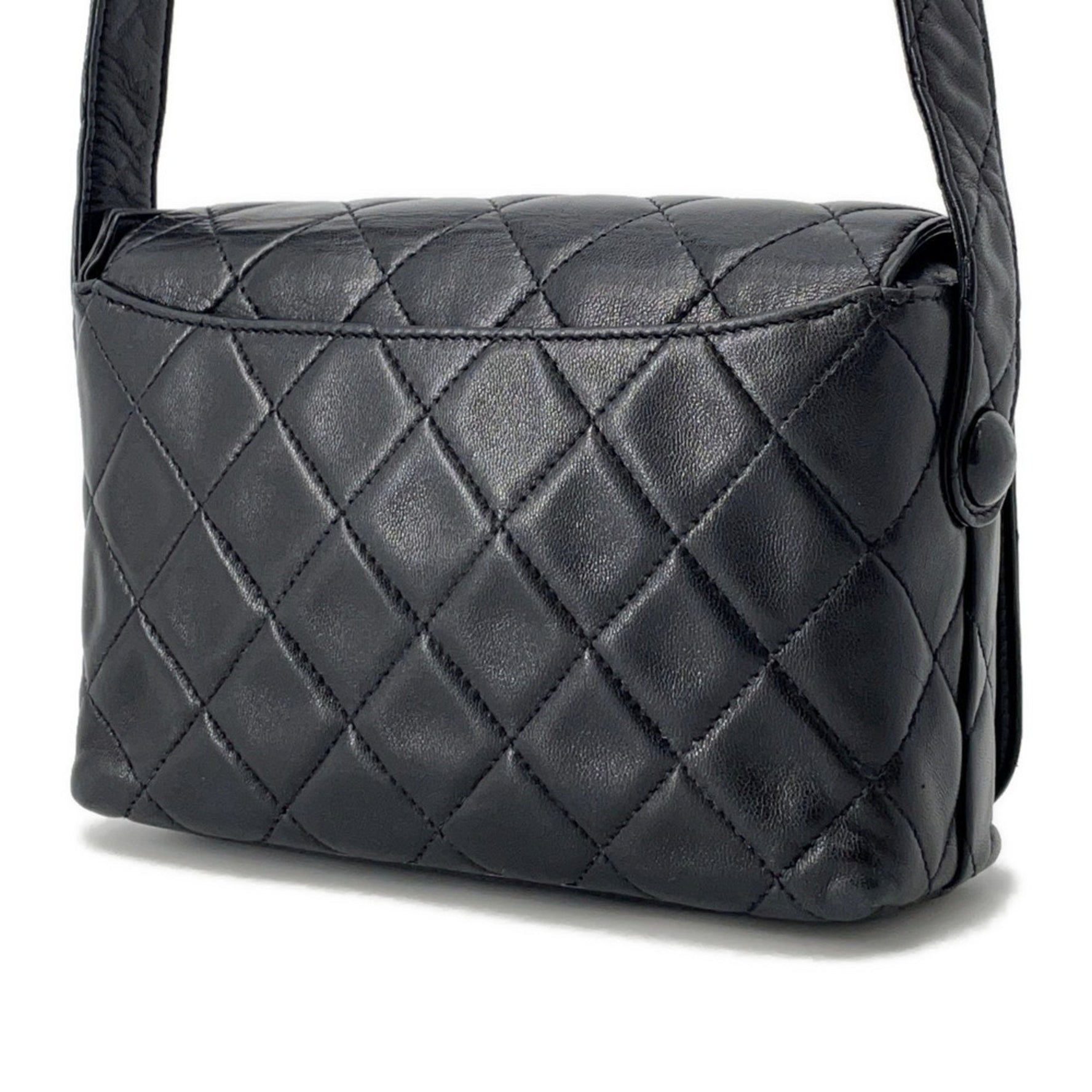 CHANEL shoulder bag, full flap, matelasse, Coco mark, lambskin