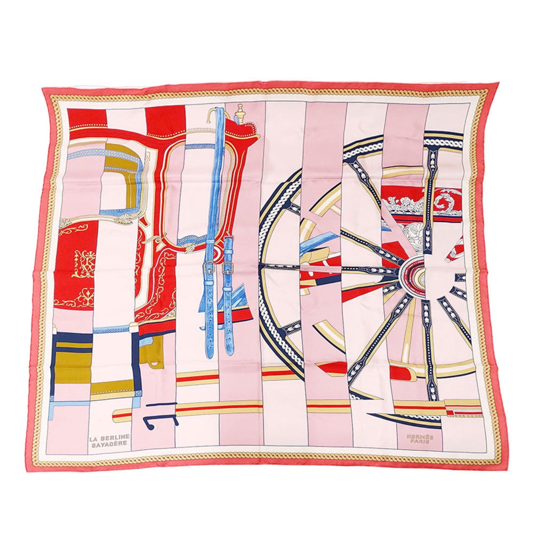 Hermes Scarf Muffler Carre 90 LA BERLINE BAYADERE Berlin Carriage Bayadere Silk Large