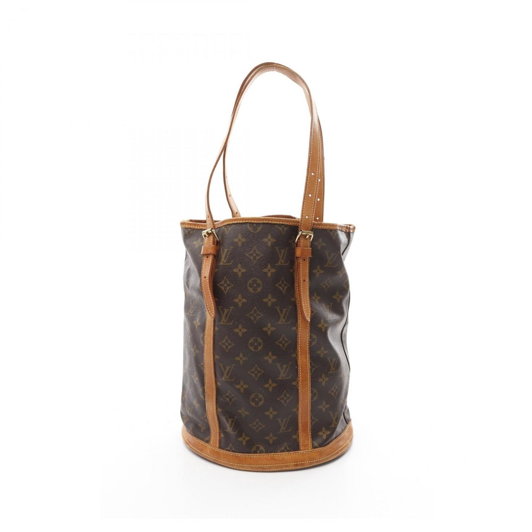 Louis Vuitton Bucket GM Monogram Shoulder Bag Coated Canvas Leather