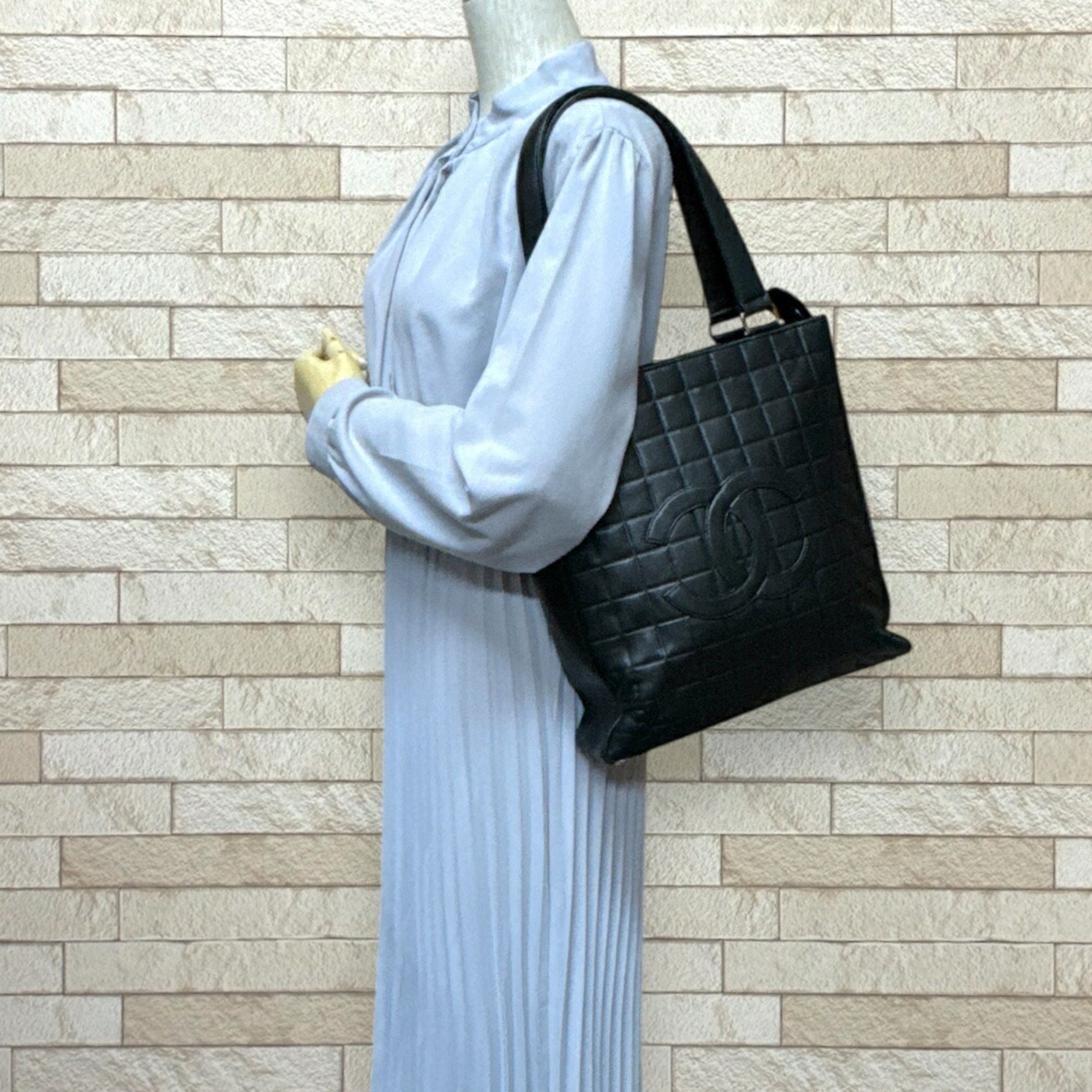 CHANEL Chocolate Bar Tote Bag, Lambskin