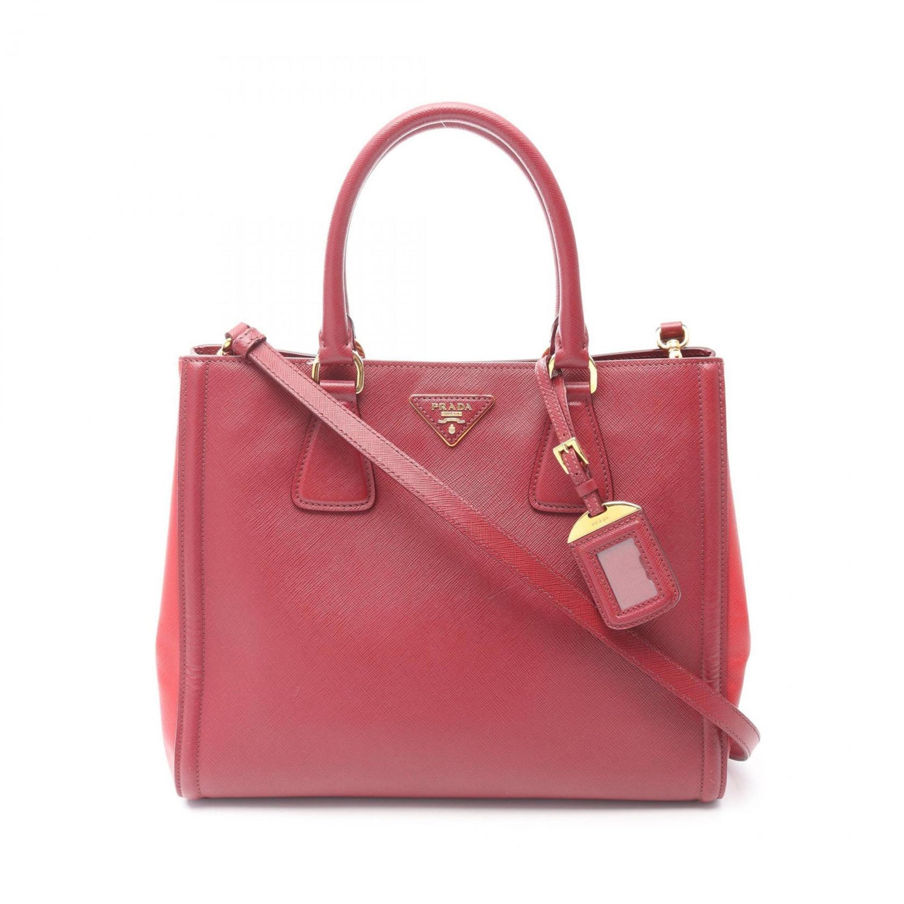Prada VIT DAINO handbag in Saffiano leather, red