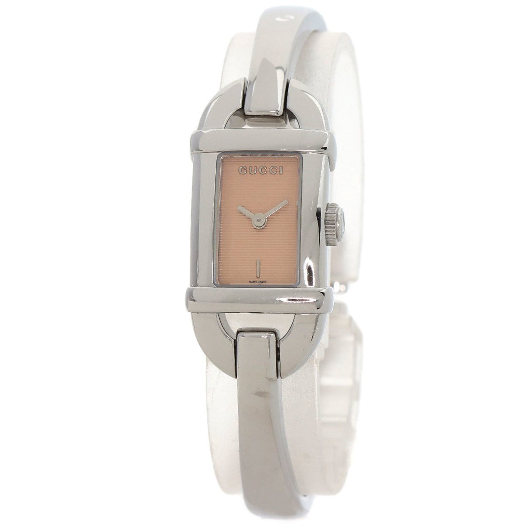 Gucci Square Face Watch Stainless Steel SS Ladies