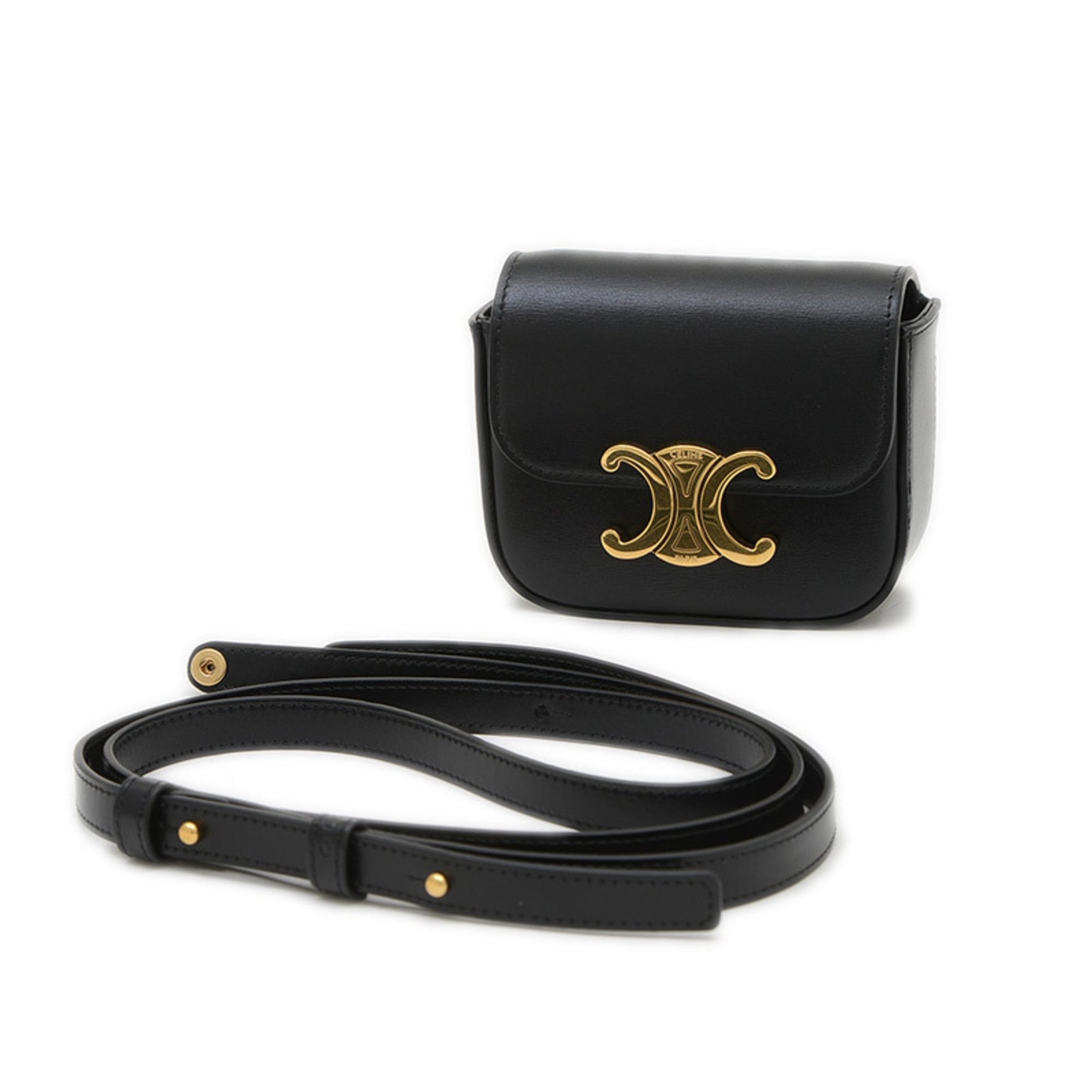 Celine Triomphe Mini Claude Shoulder Bag Calfskin BP