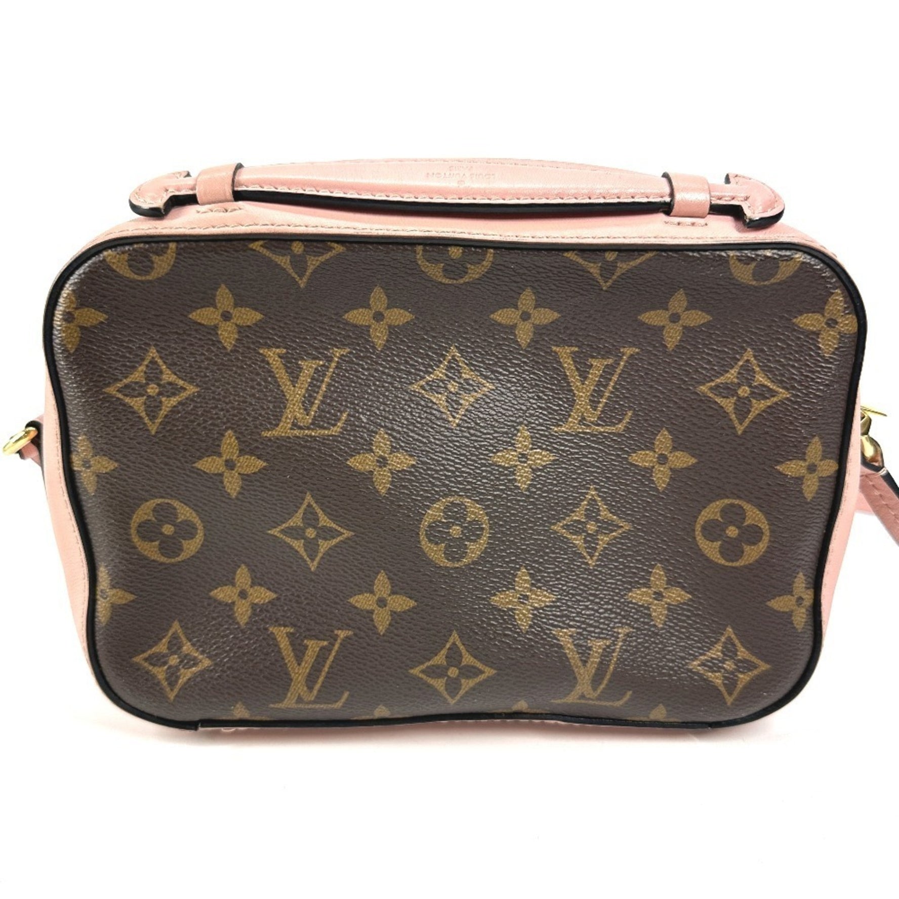 Louis Vuitton Monogram Santonge Bag Pochette Crossbody Handbag Shoulder Canvas Leather Rose Poodle Pink