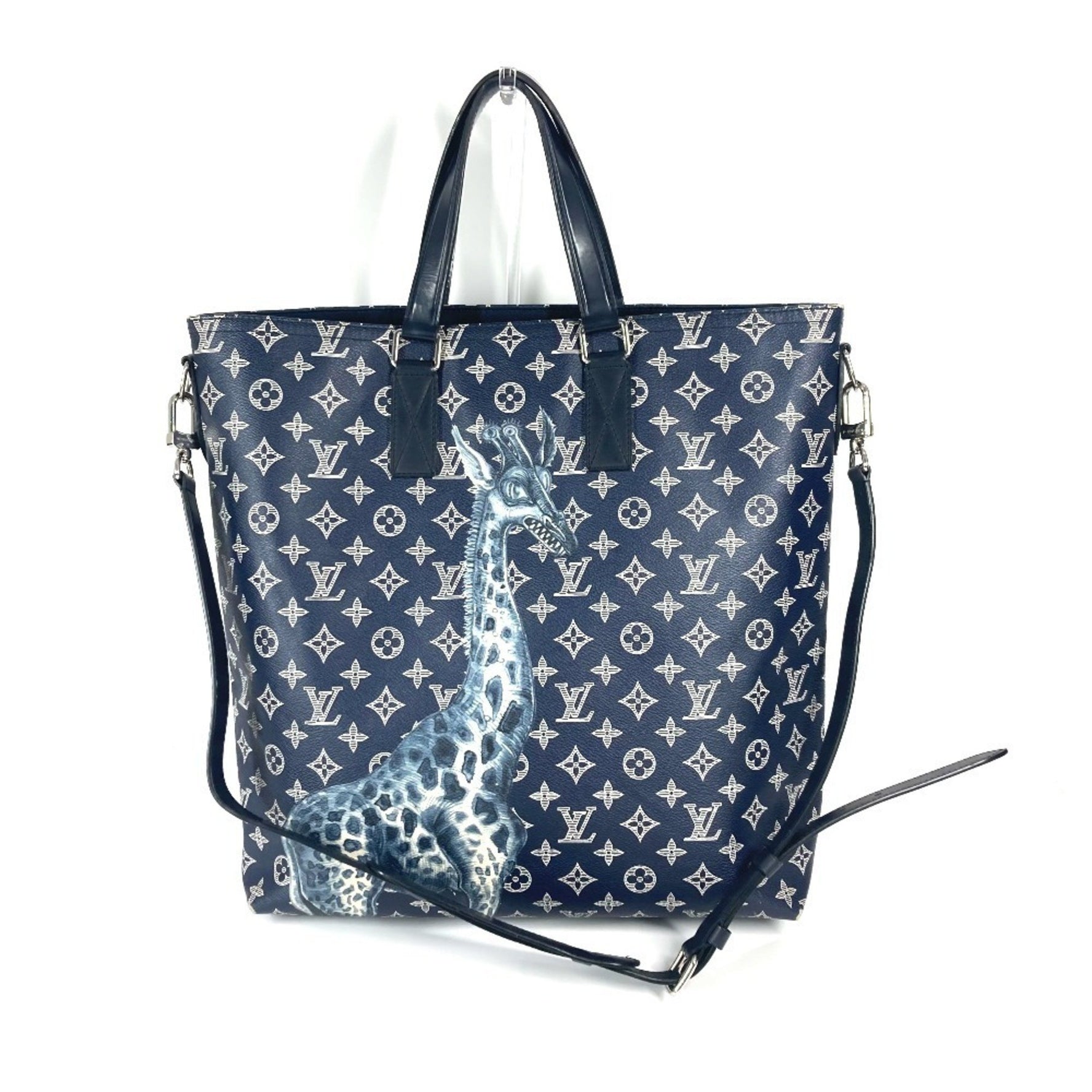 Louis Vuitton Monogram Savannah Jake and Dinos Chapman Bag Shoulder Crossbody Tote Canvas Men's Ankle Navy