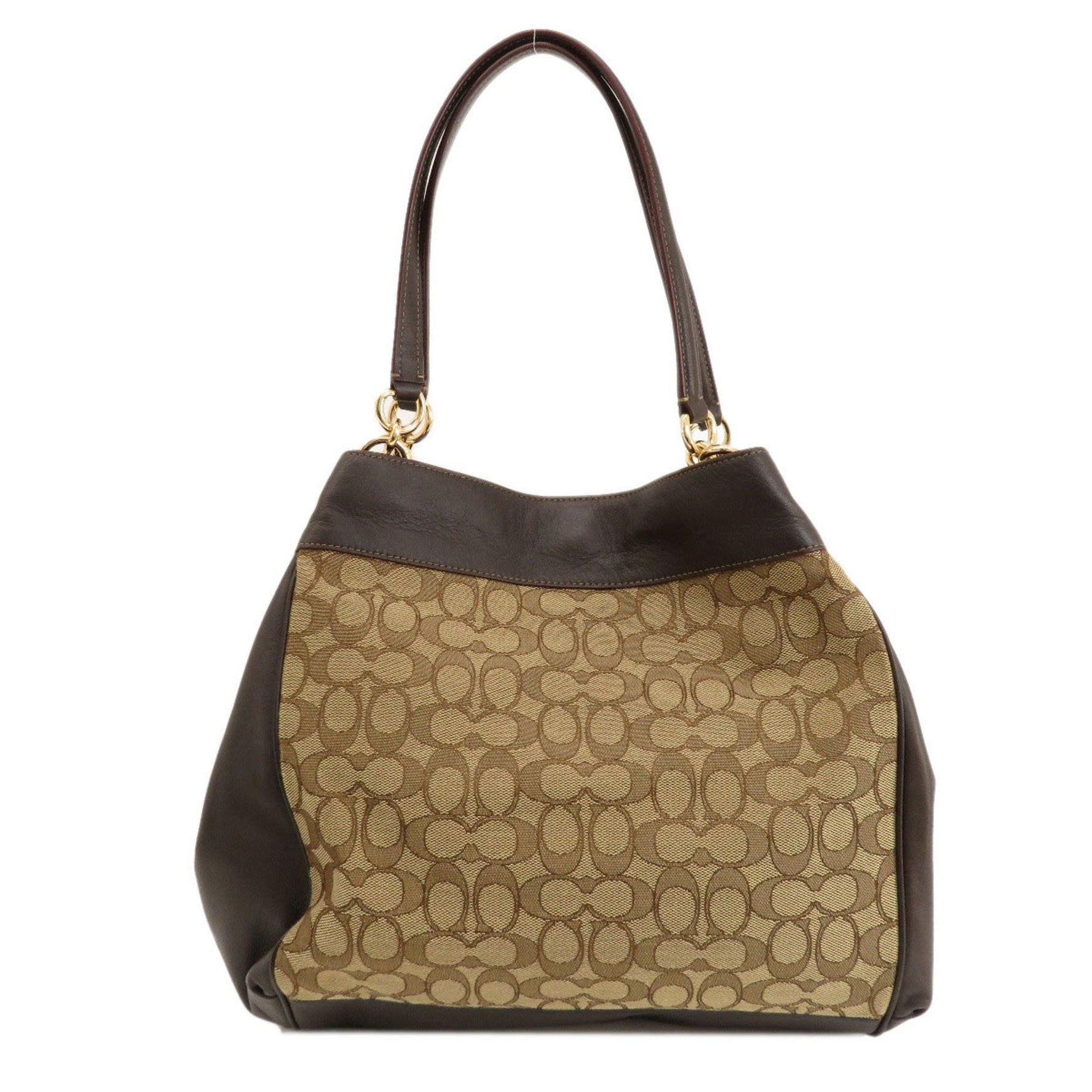 Coach Signature Tote Bag Canvas/Leather