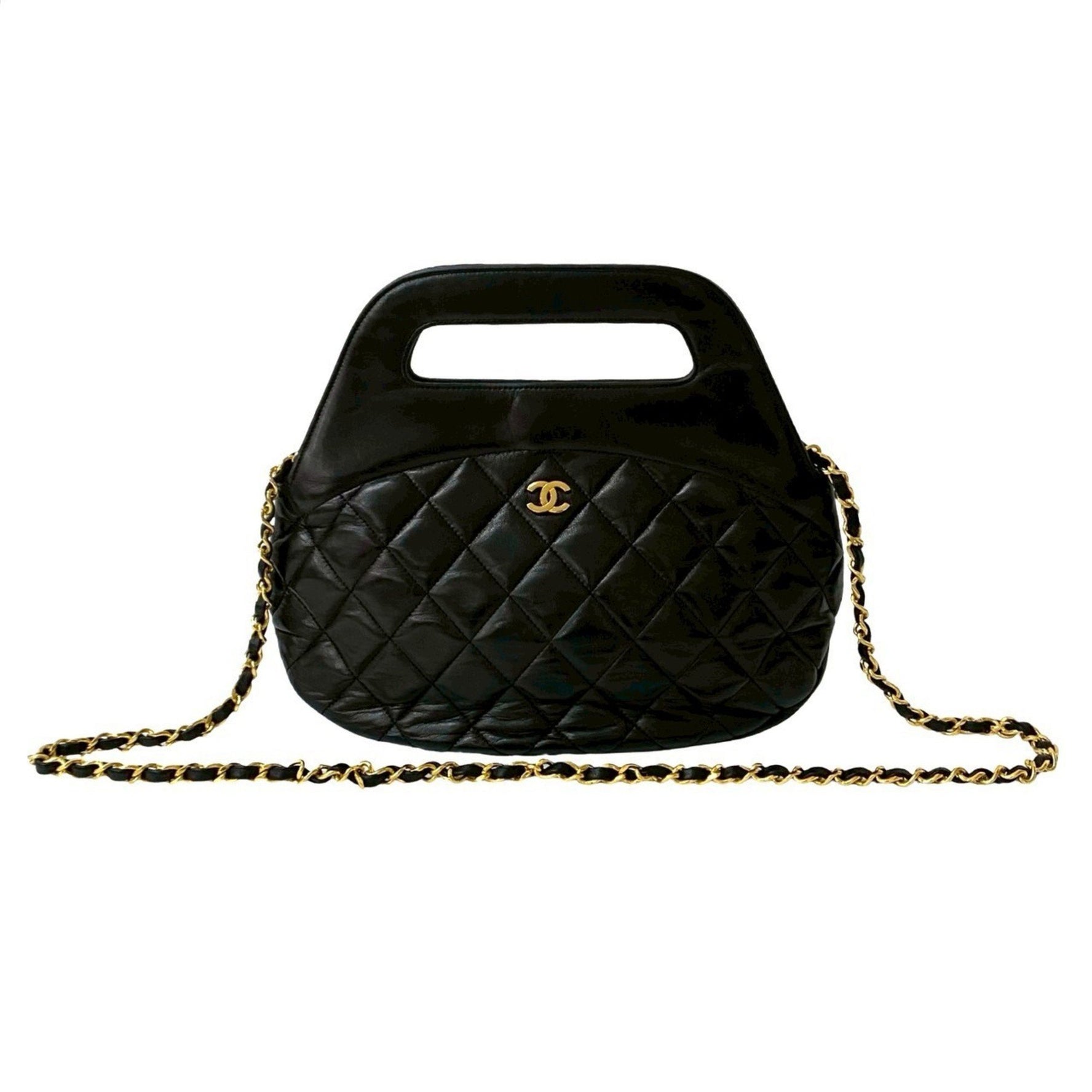 Seal No. 1 CHANEL Matelasse Coco Mark Lambskin Handbag/Shoulder Bag