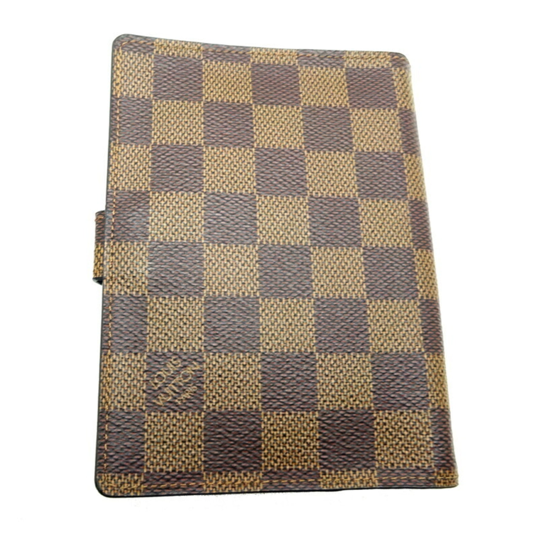 Louis Vuitton Agenda PM Initials "A.T" Enter Ladies' Men's Notebook Cover Damier Ebene (Brown)