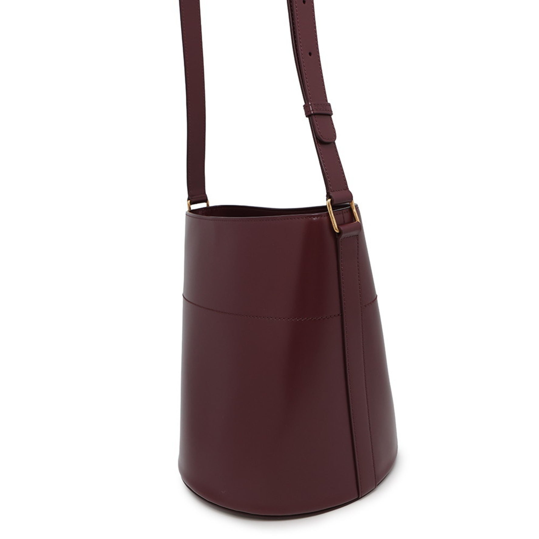 Celine Maillon Triomphe Leather Bucket Bag