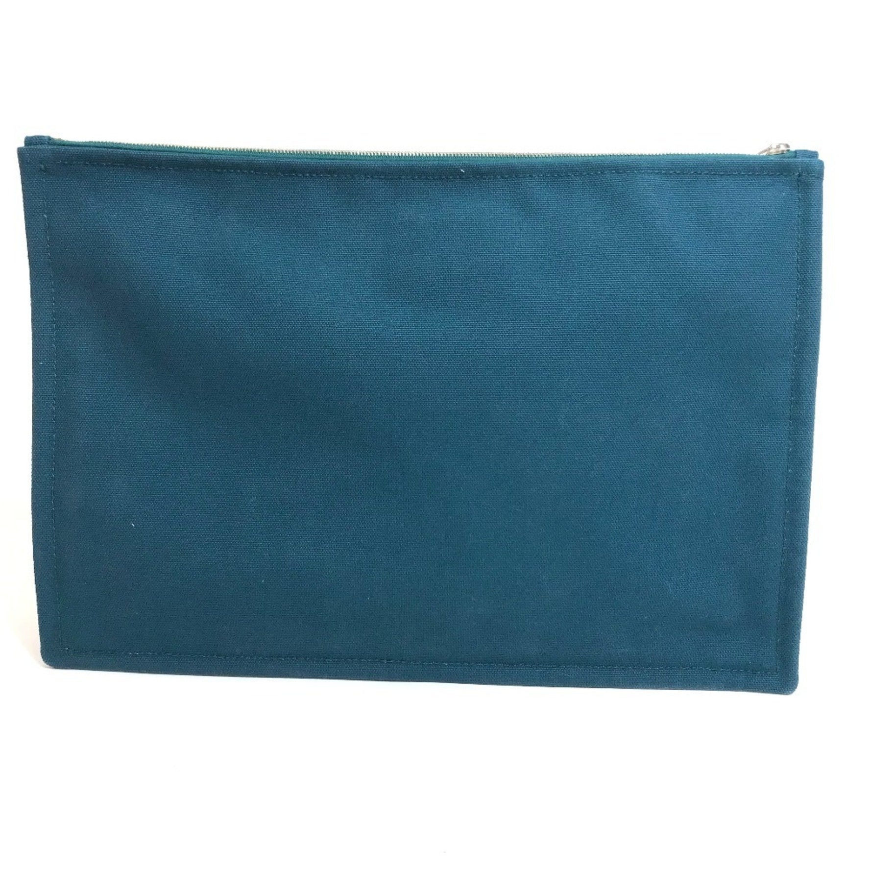 HERMES Bicycle Studs Velocipedi Flat Pouch GM Canvas Men's