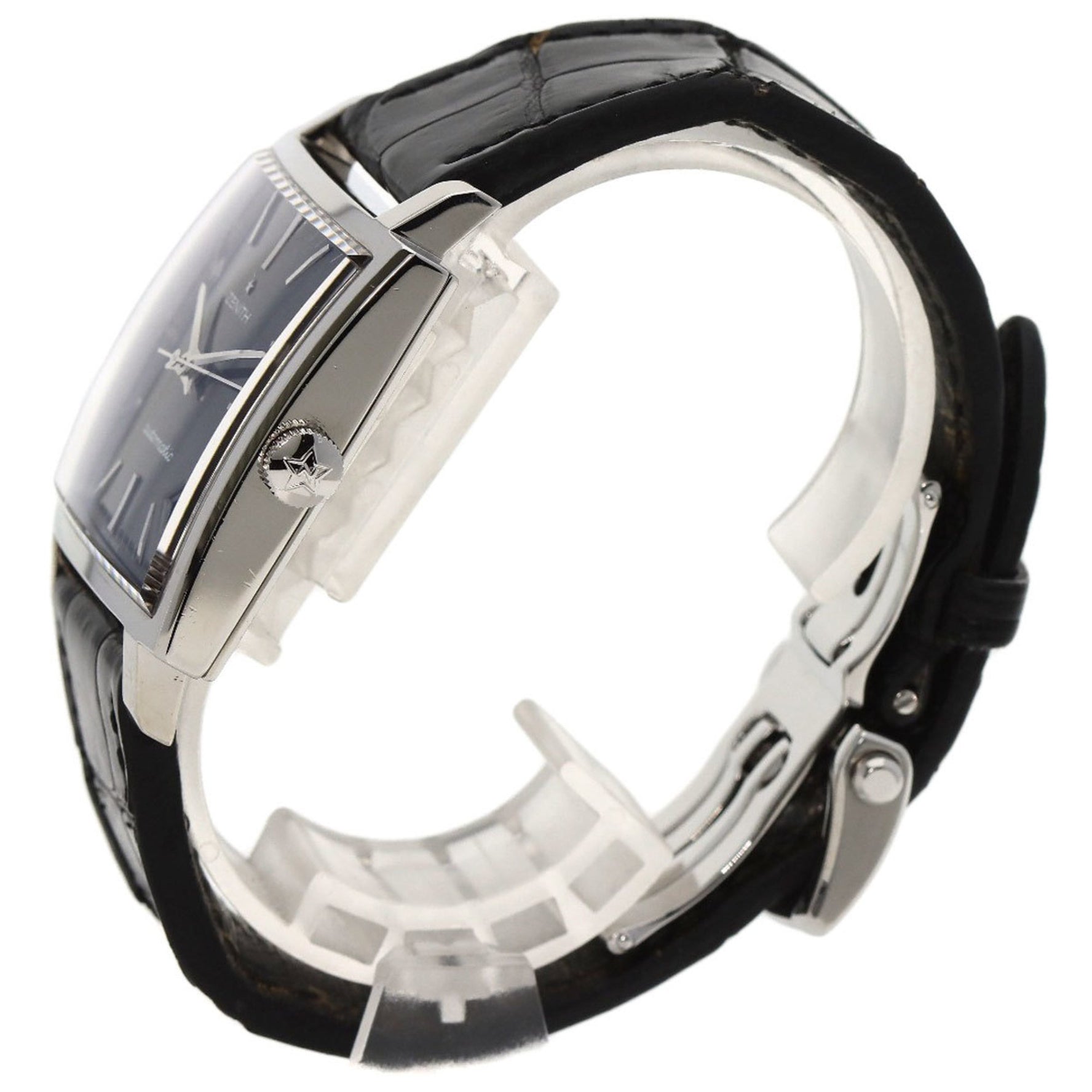 Zenith 03.1965.670 91.C591 New 1965 Watch Stainless Steel Leather Men's ZENITH