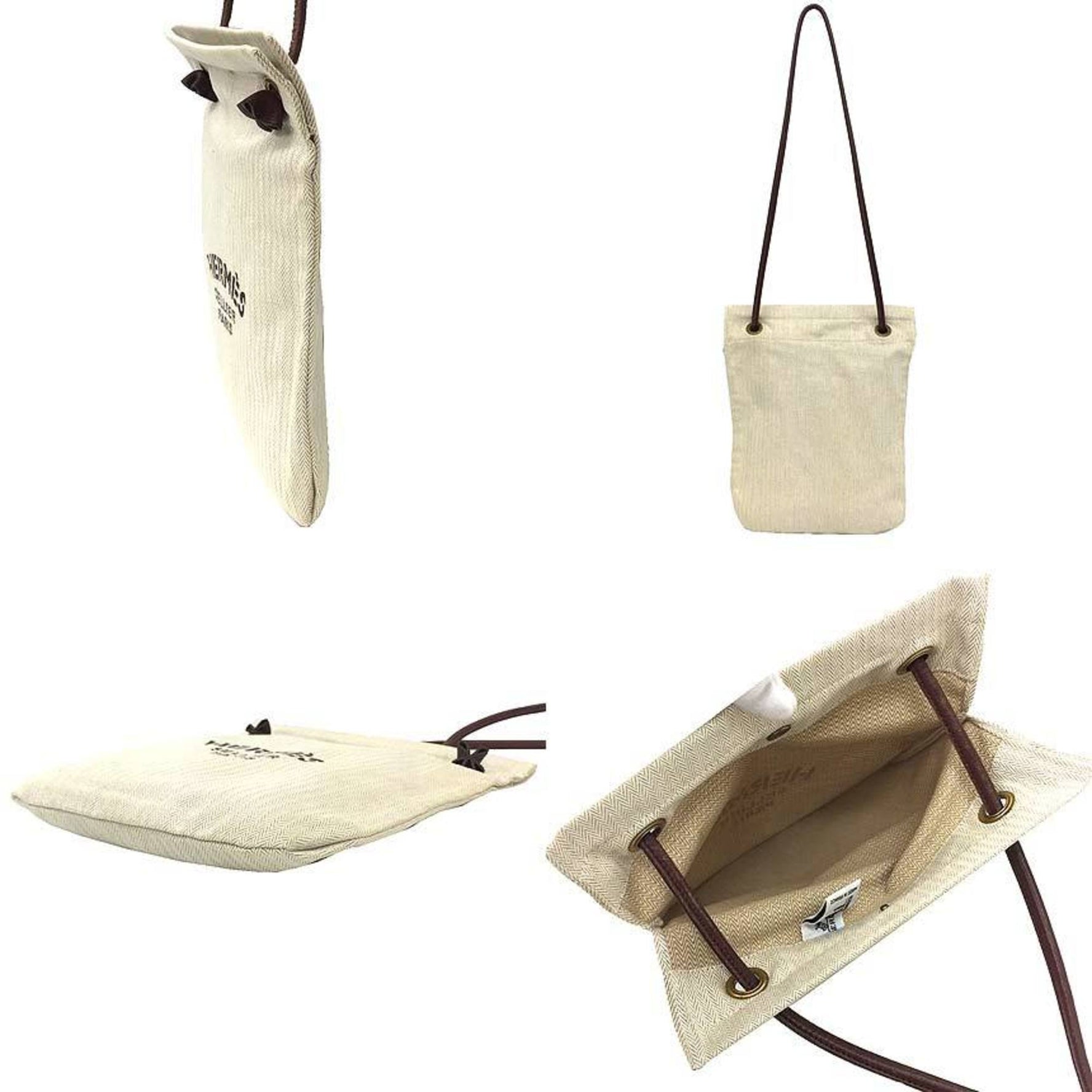 HERMES Aline PM shoulder bag cotton canvas