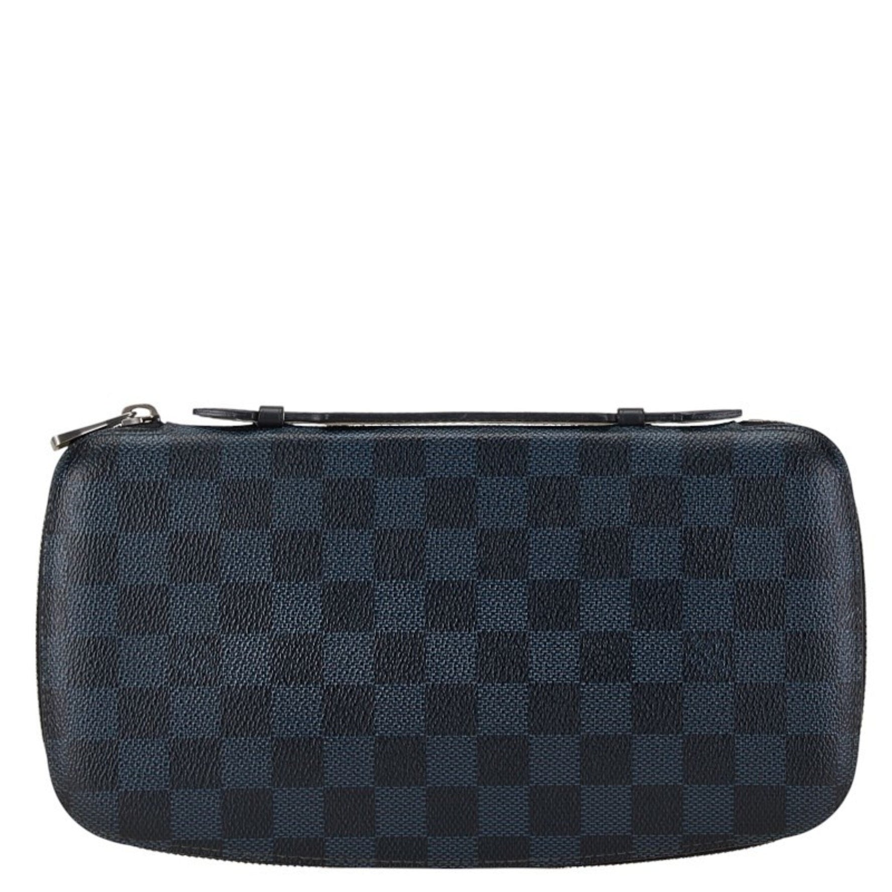 Louis Vuitton Damier Infini Organizer Atoll Round Long Wallet Cosmos Navy PVC Leather