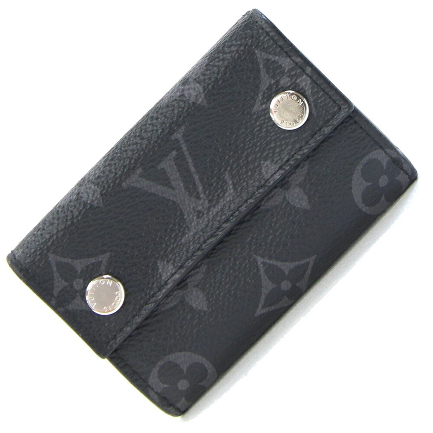 Louis Vuitton Bi-fold Wallet Monogram Eclipse Discovery Compact Mini Black