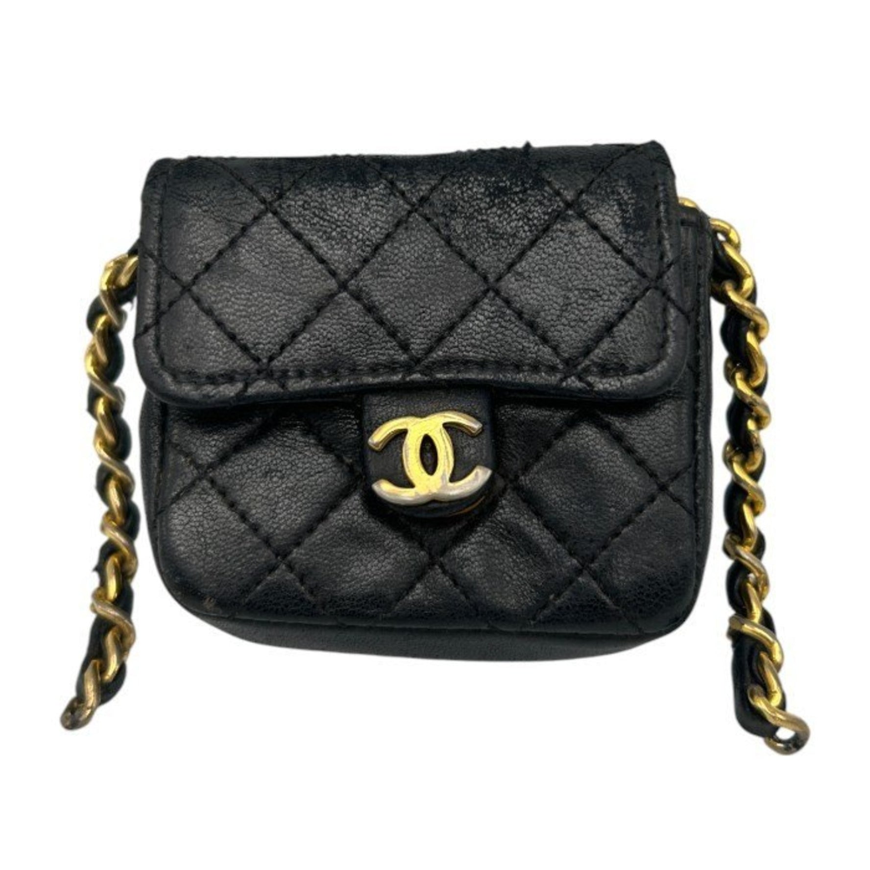 CHANEL Matelasse Micro Mini Chain Shoulder Bag