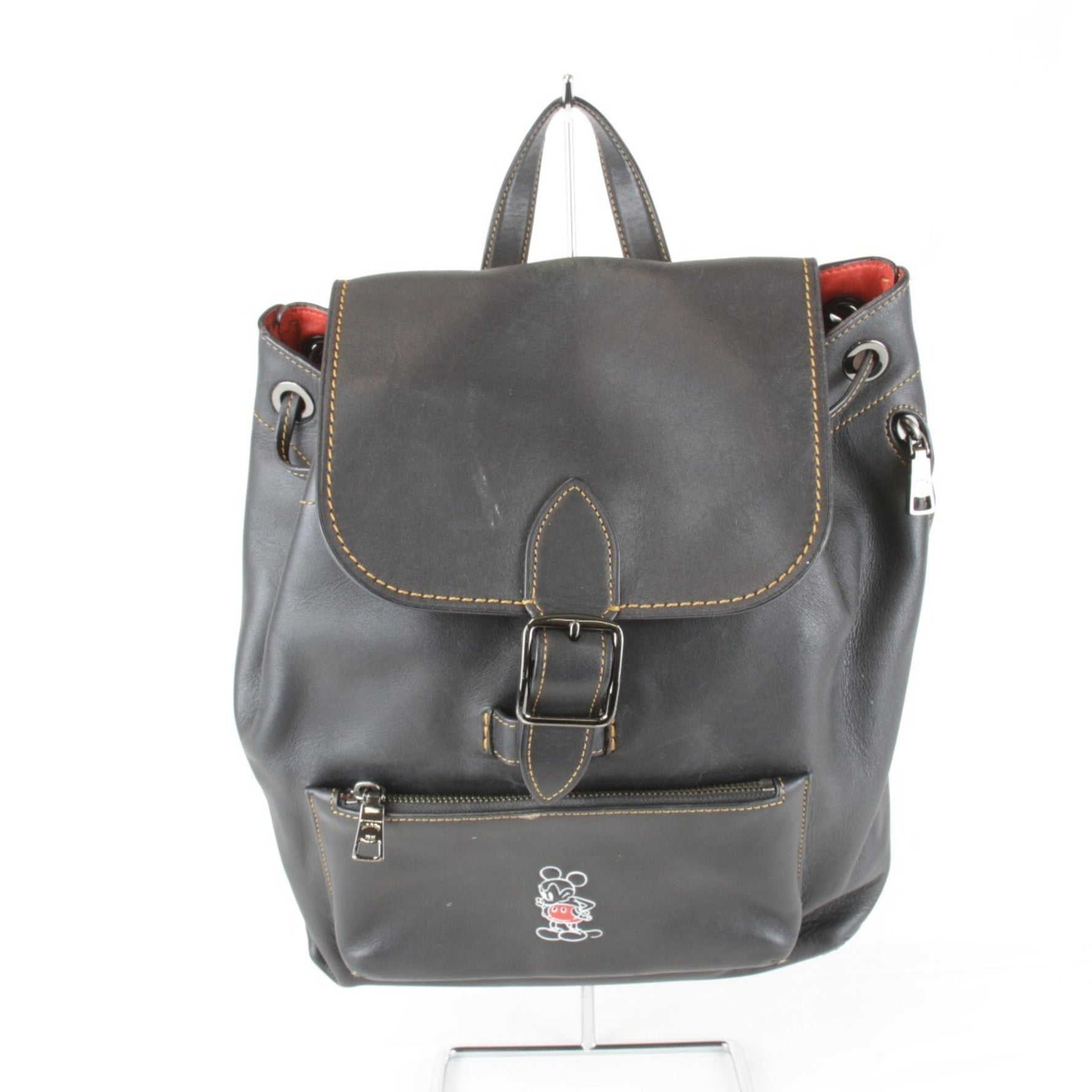 COACH Disney Collaboration Backpack/Daypack Leather Women's Mickey Mouse Black