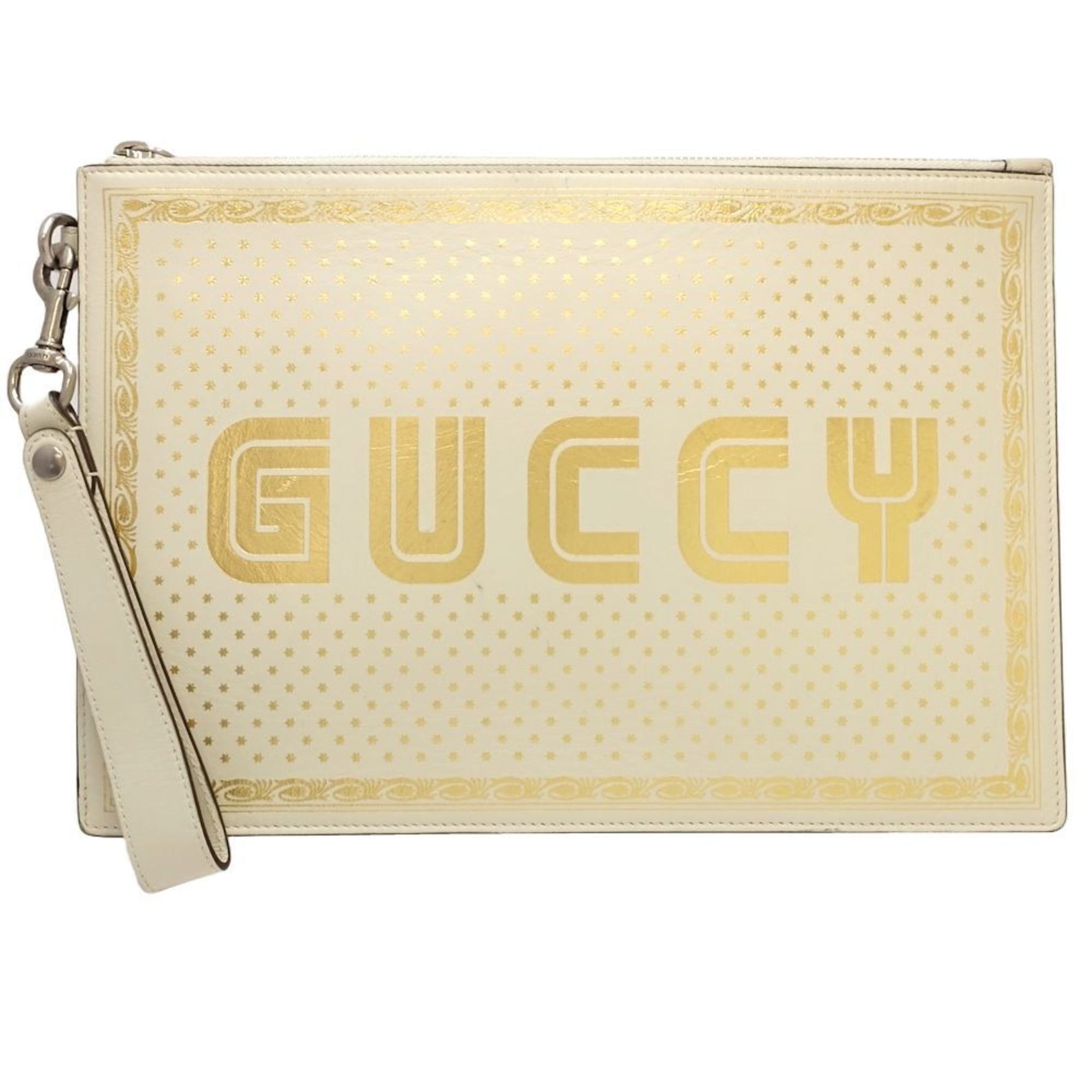 GUCCI SEGA collaboration Second bag clutch leather gold