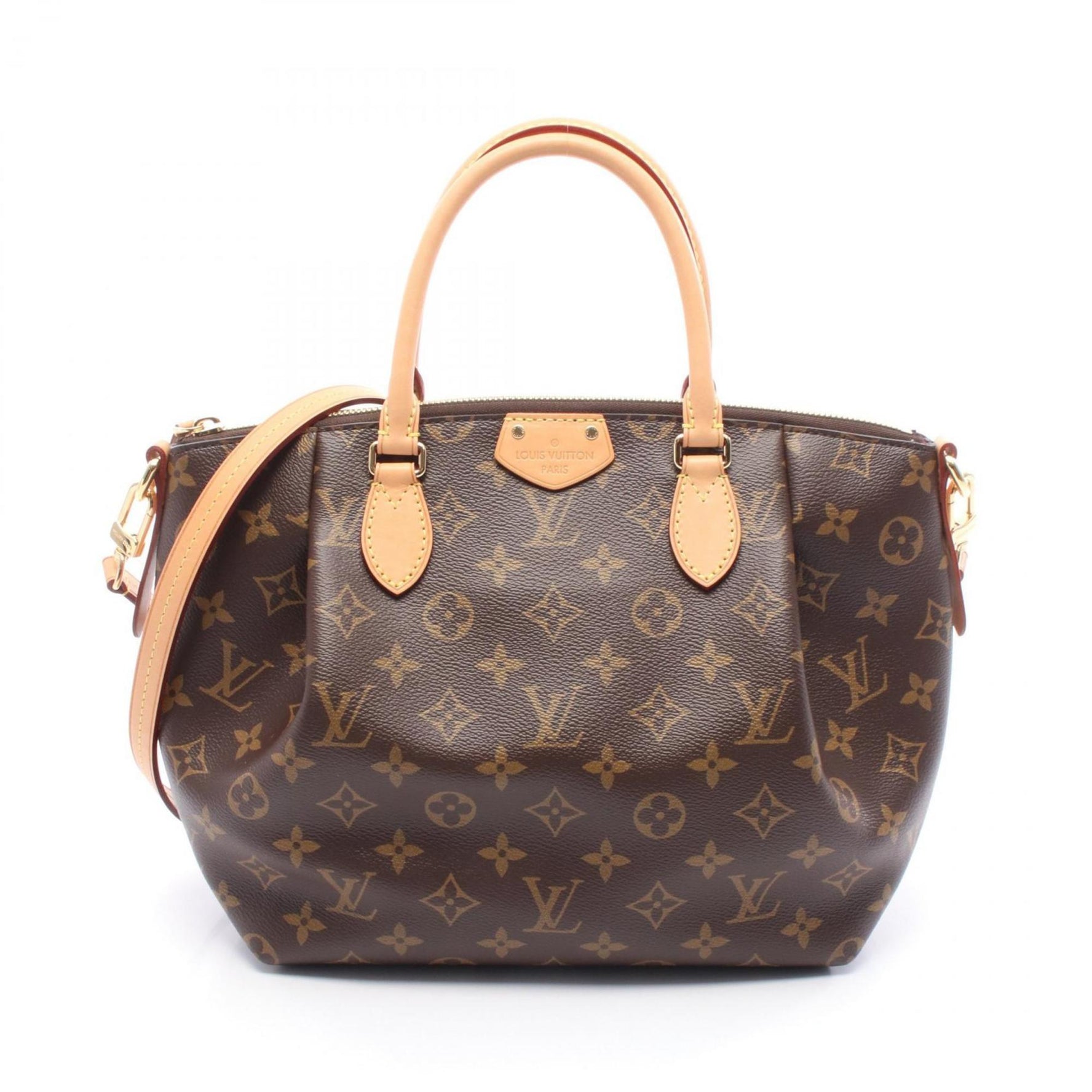 Louis Vuitton Turen PM Handbag, Coated Canvas and Leather, Monogram