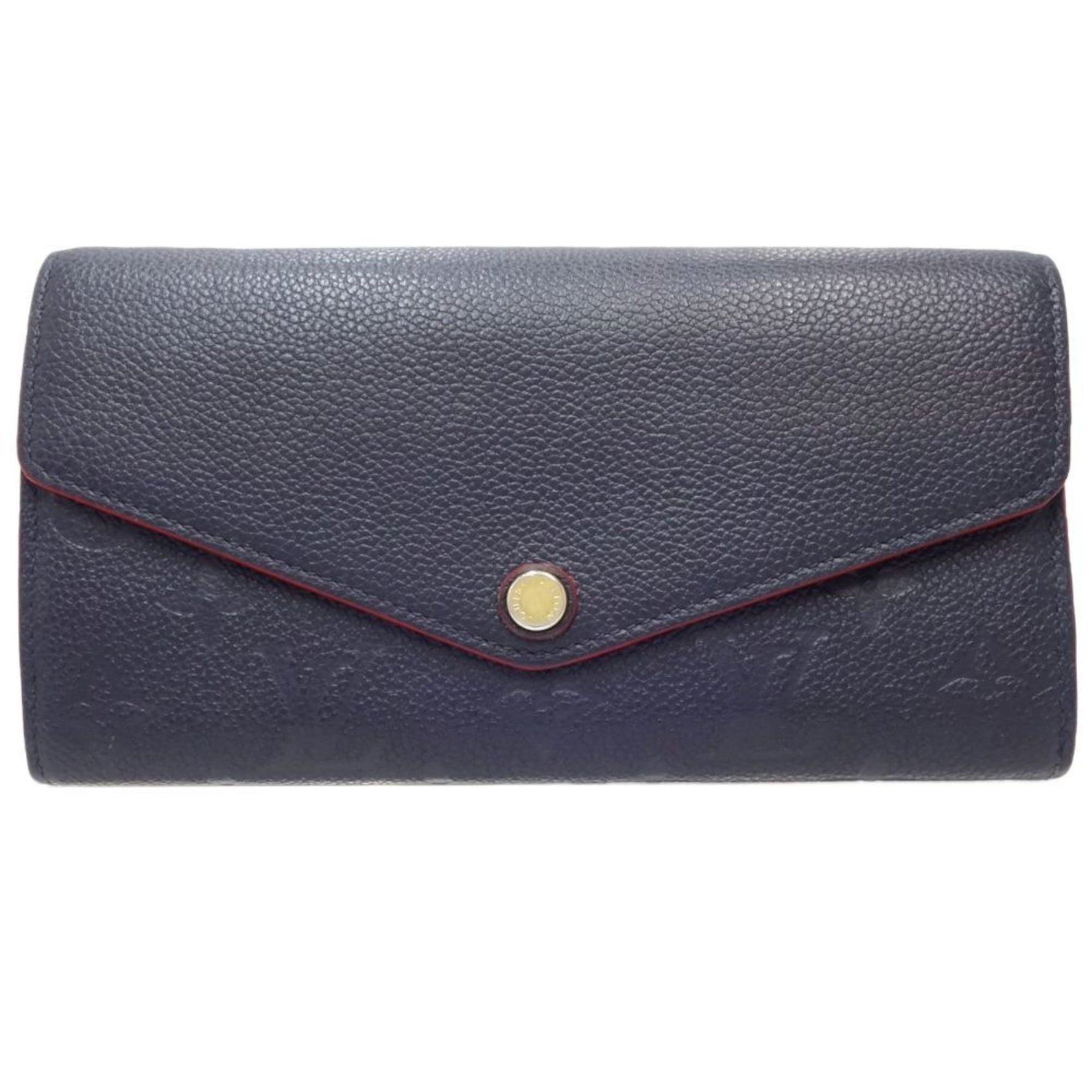 Louis Vuitton Portefeuille Sarah Long Wallet Monogram Empreinte Marine Rouge