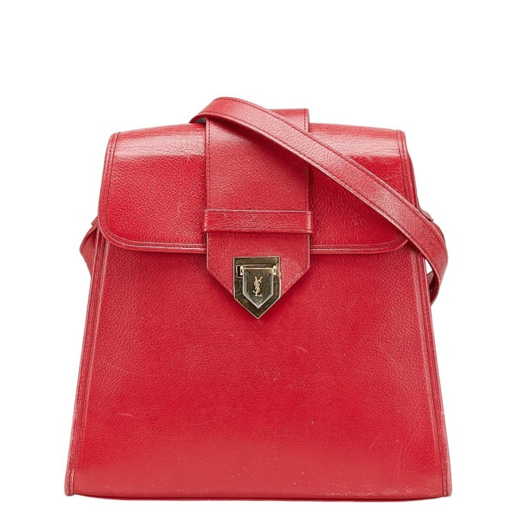 Saint Laurent YSL logo shoulder bag in leather .