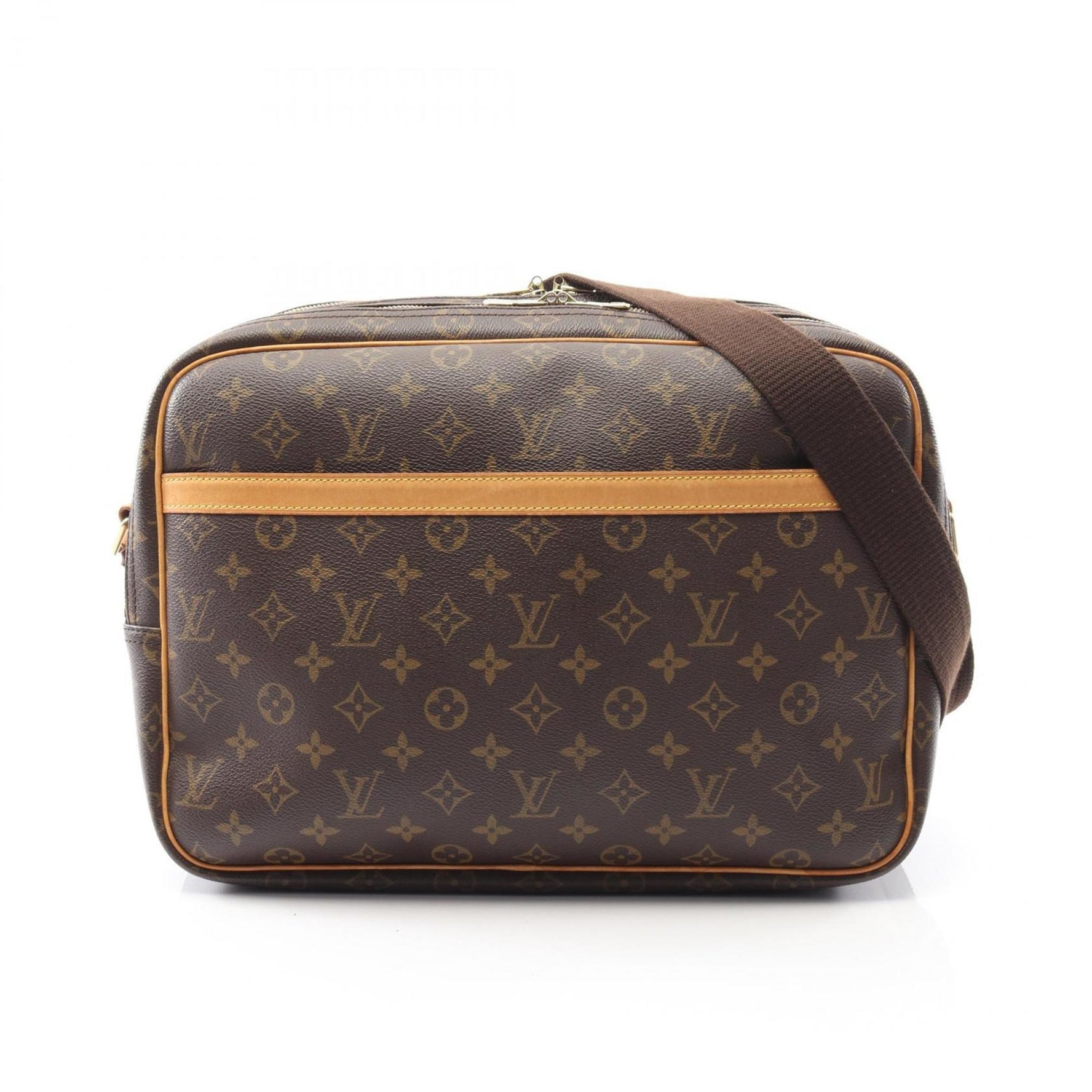 Louis Vuitton Reporter GM Shoulder Bag, Coated Canvas and Leather, Monogram, Brown