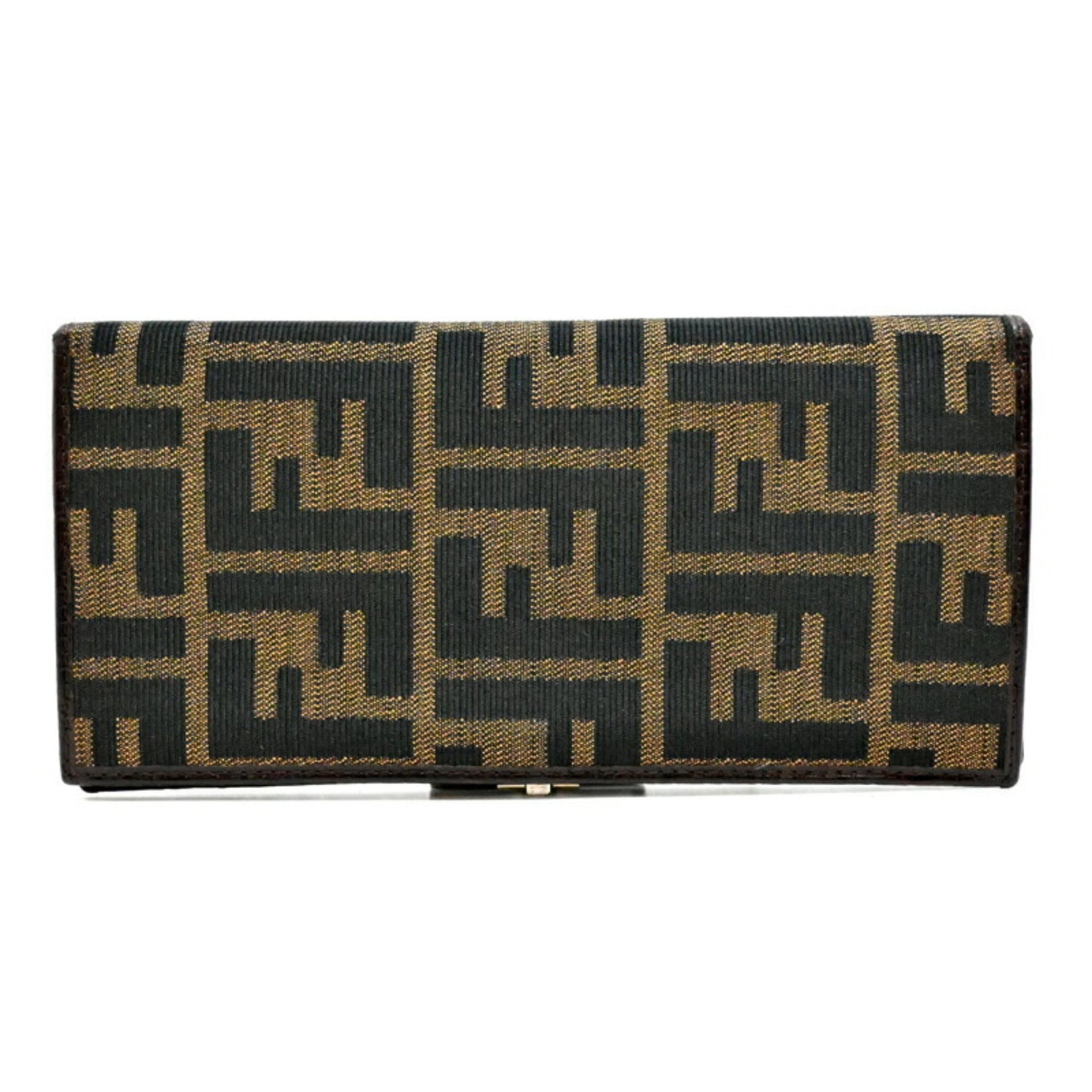 Fendi Zucca Turn Long Wallet and Men, Canvas