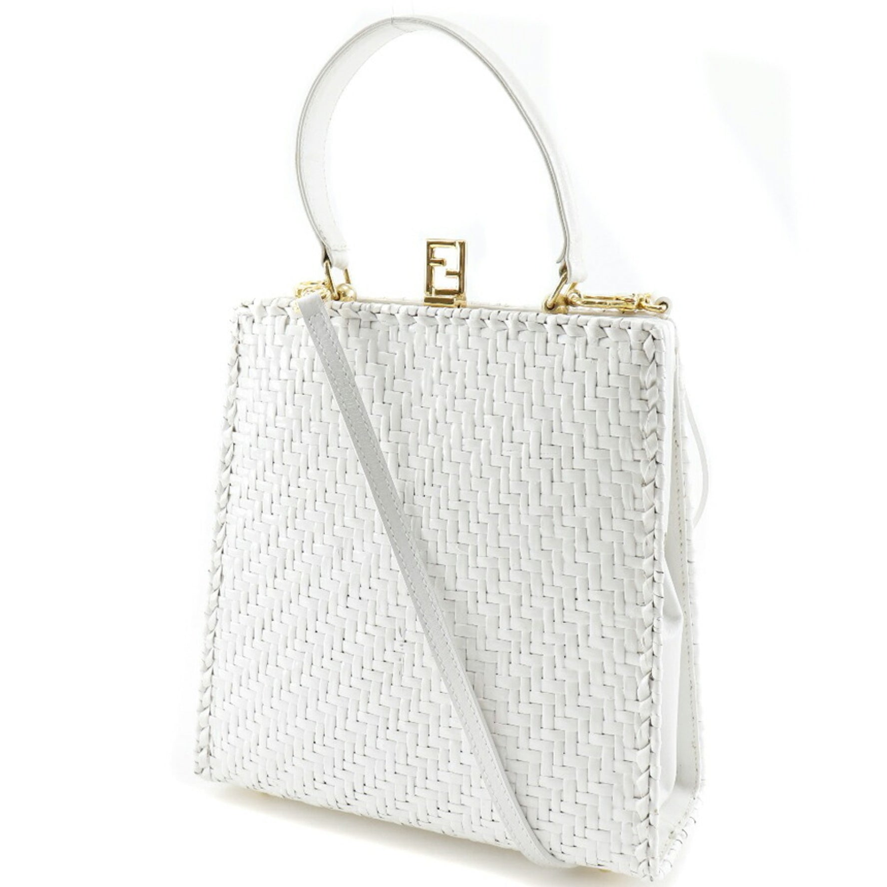 FENDI Handbag Leather