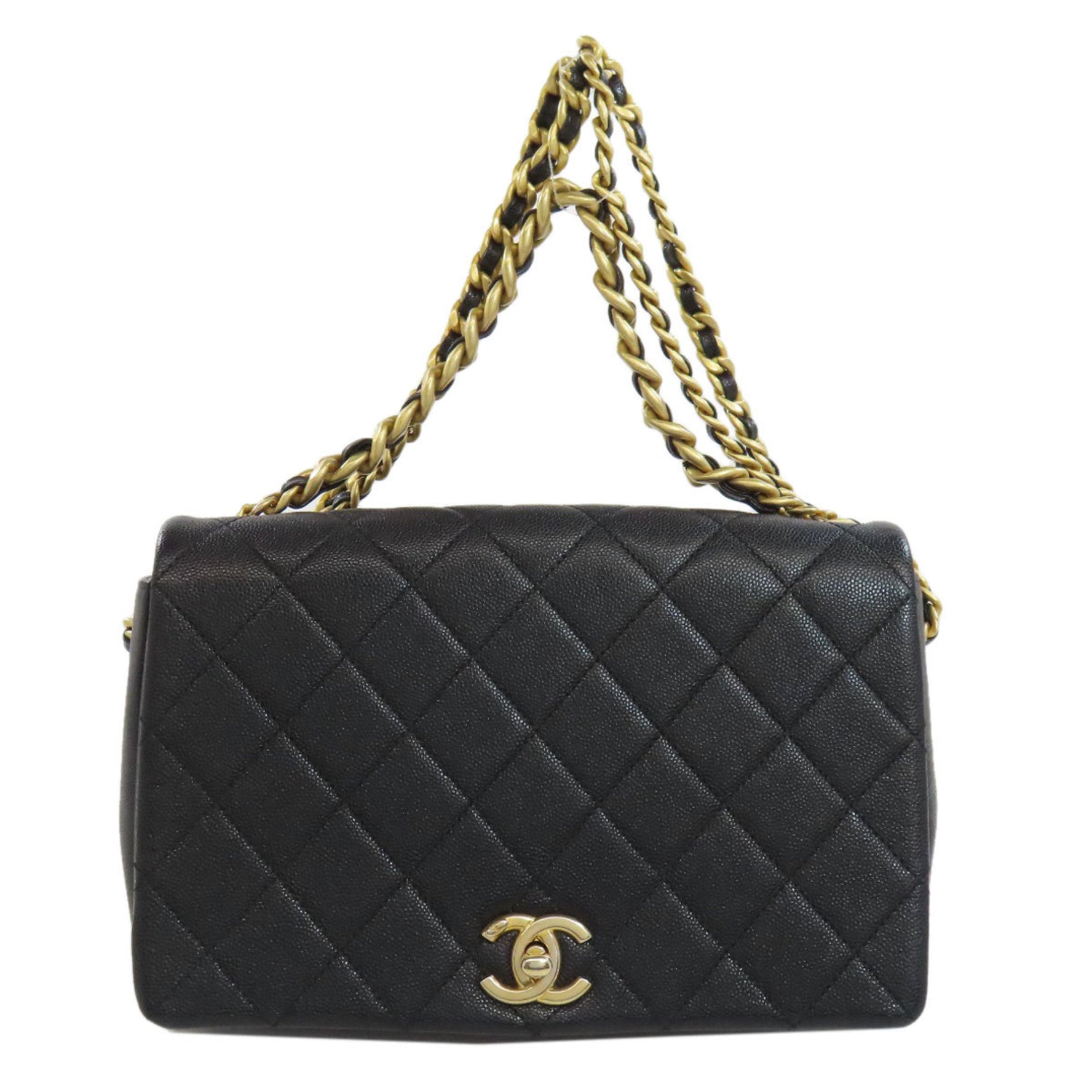 CHANEL Matelasse Shoulder Bag Grained Calfskin